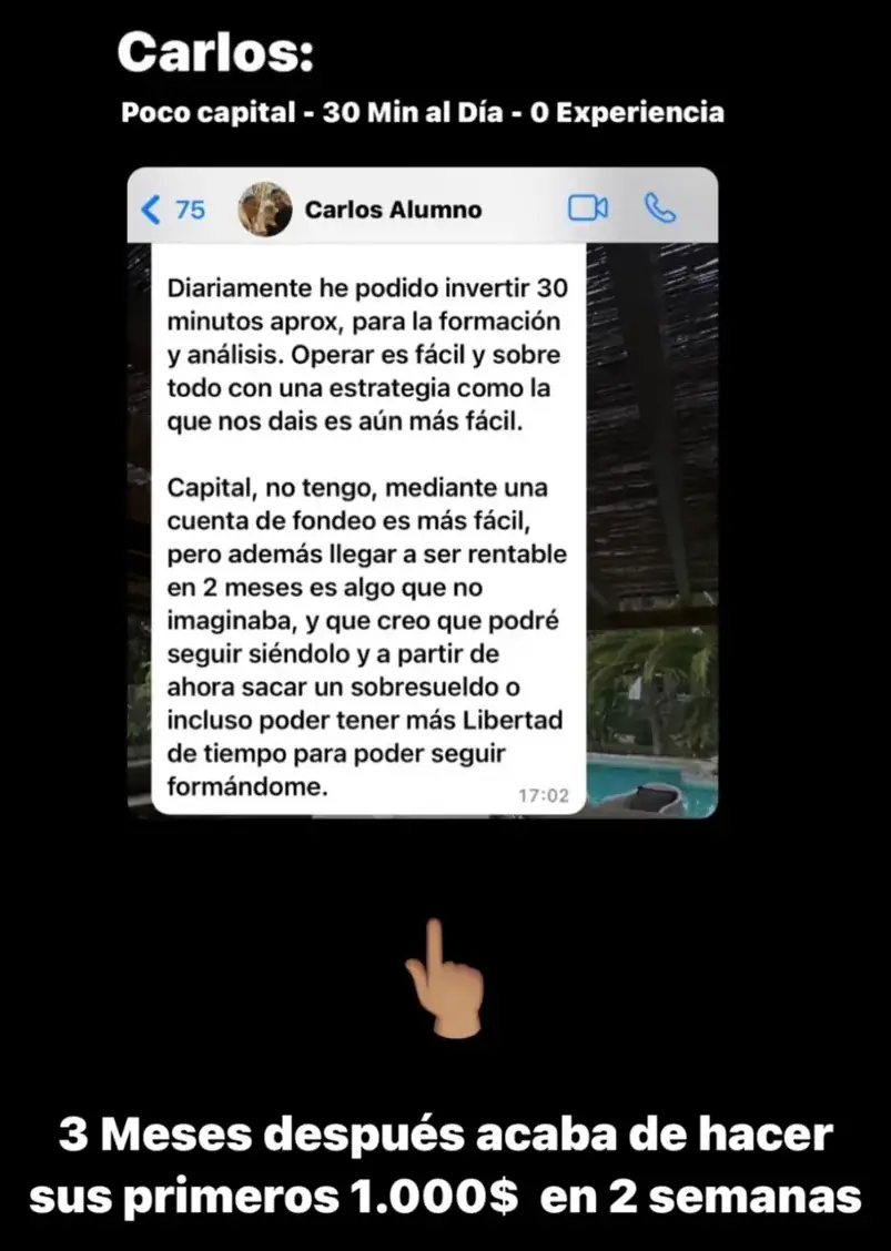 Resultado de un cliente de mundoInversiones