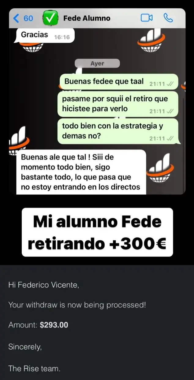 Resultado de un cliente de mundoInversiones