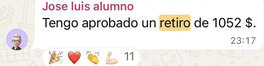 Resultado de un cliente de mundoInversiones