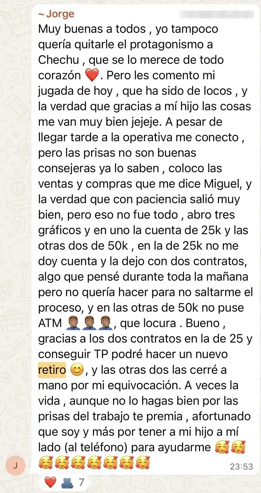 Resultado de un cliente de mundoInversiones