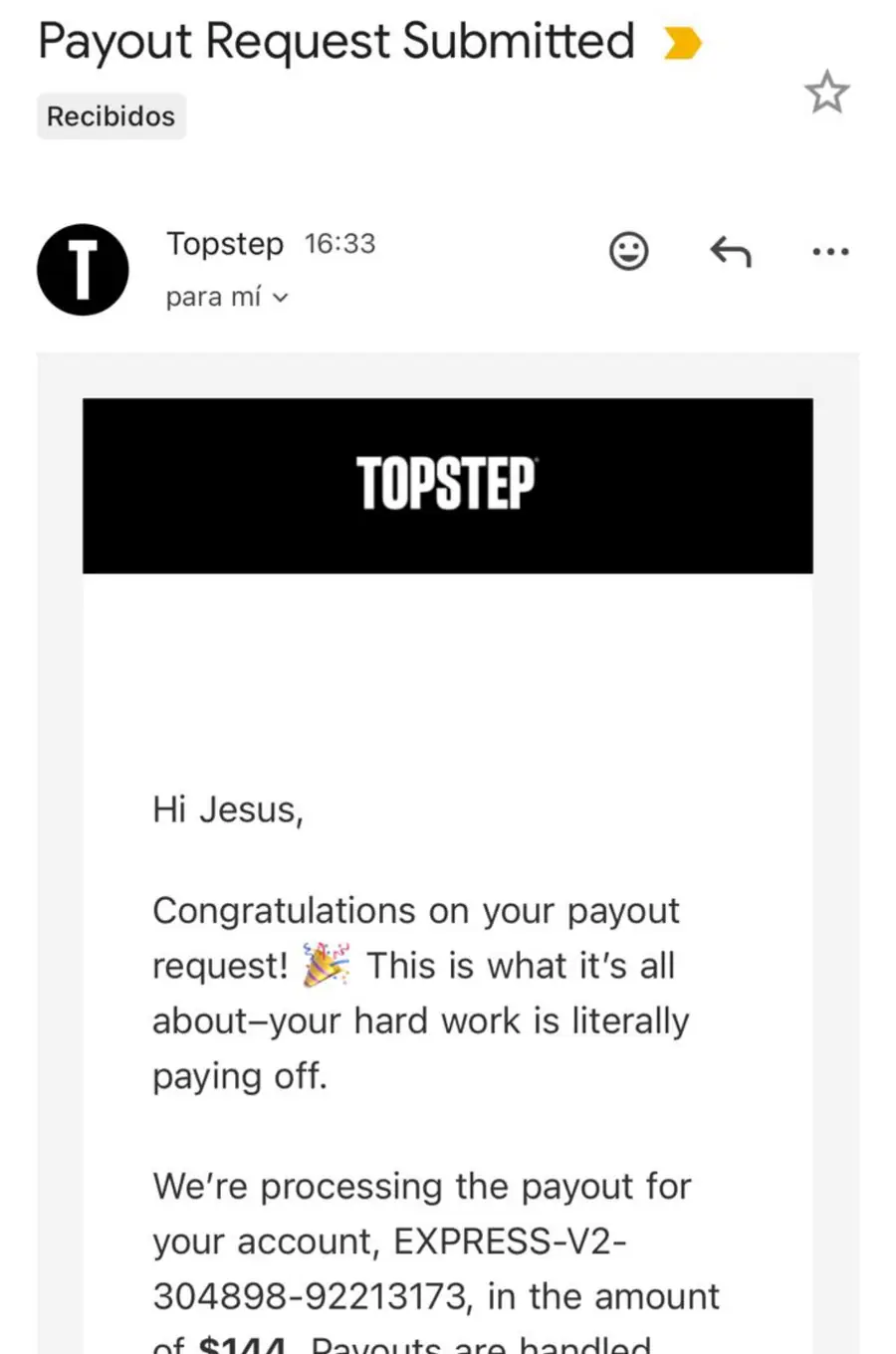 Resultado de un cliente de mundoInversiones