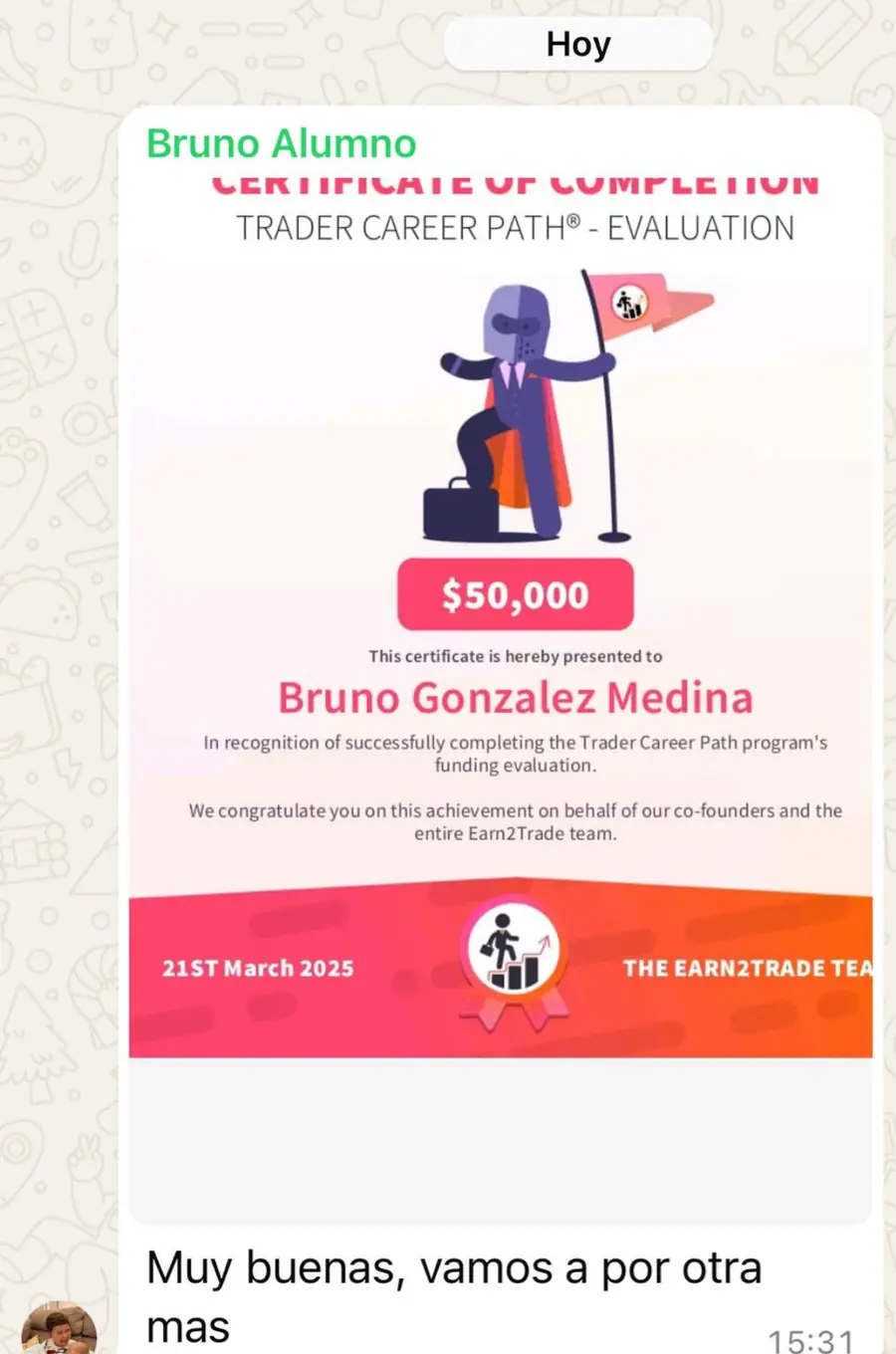 Resultado de un cliente de mundoInversiones