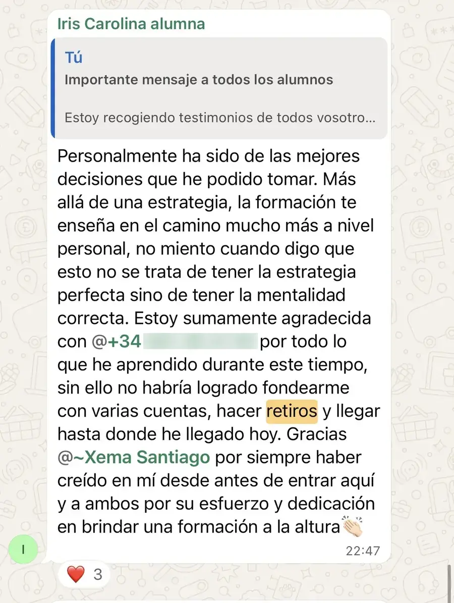 Resultado de un cliente de mundoInversiones