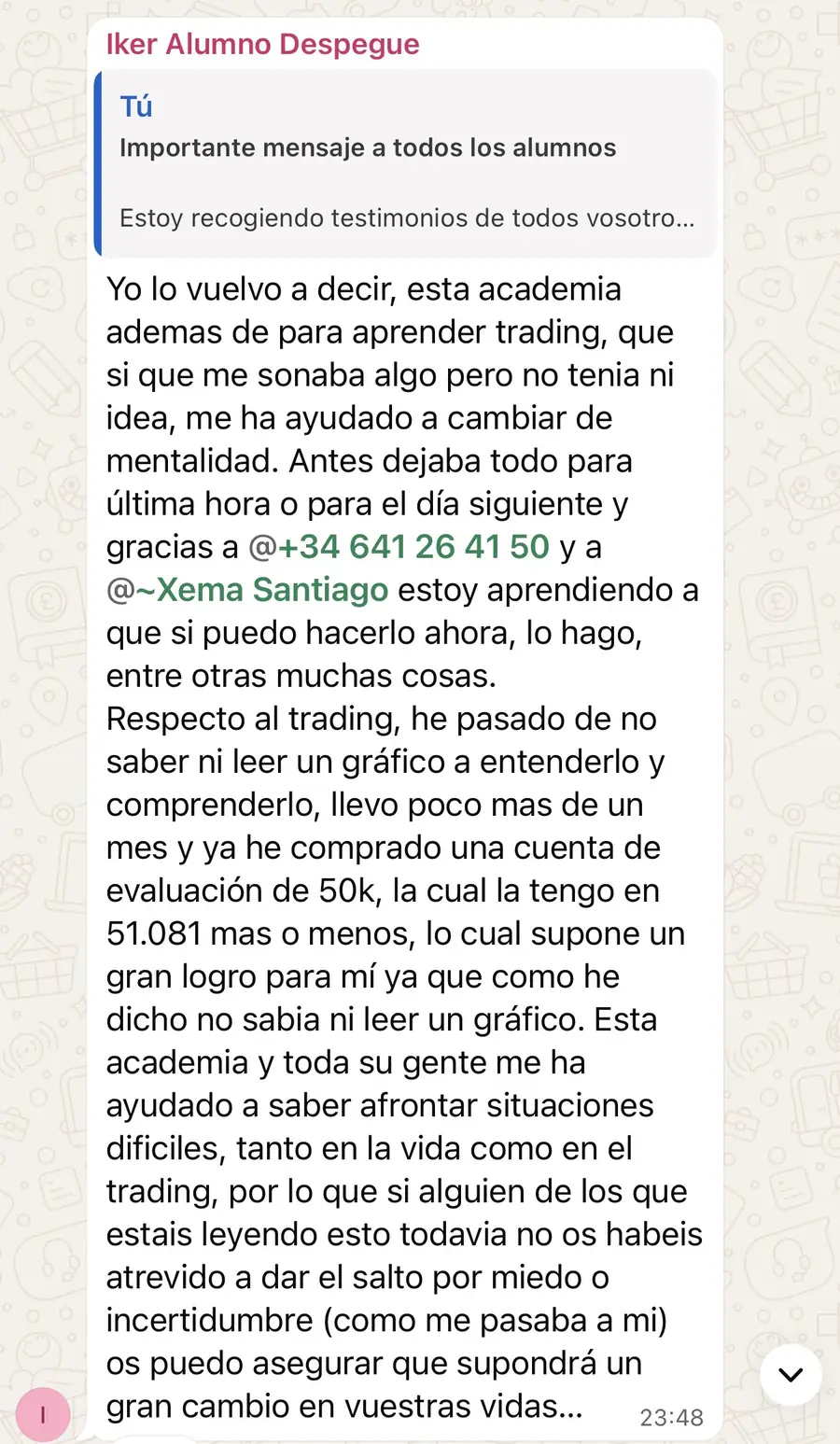 Resultado de un cliente de mundoInversiones