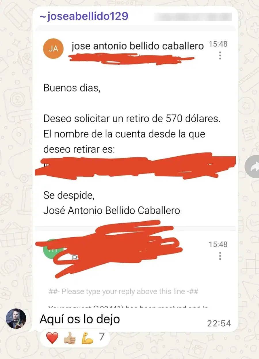 Resultado de un cliente de mundoInversiones