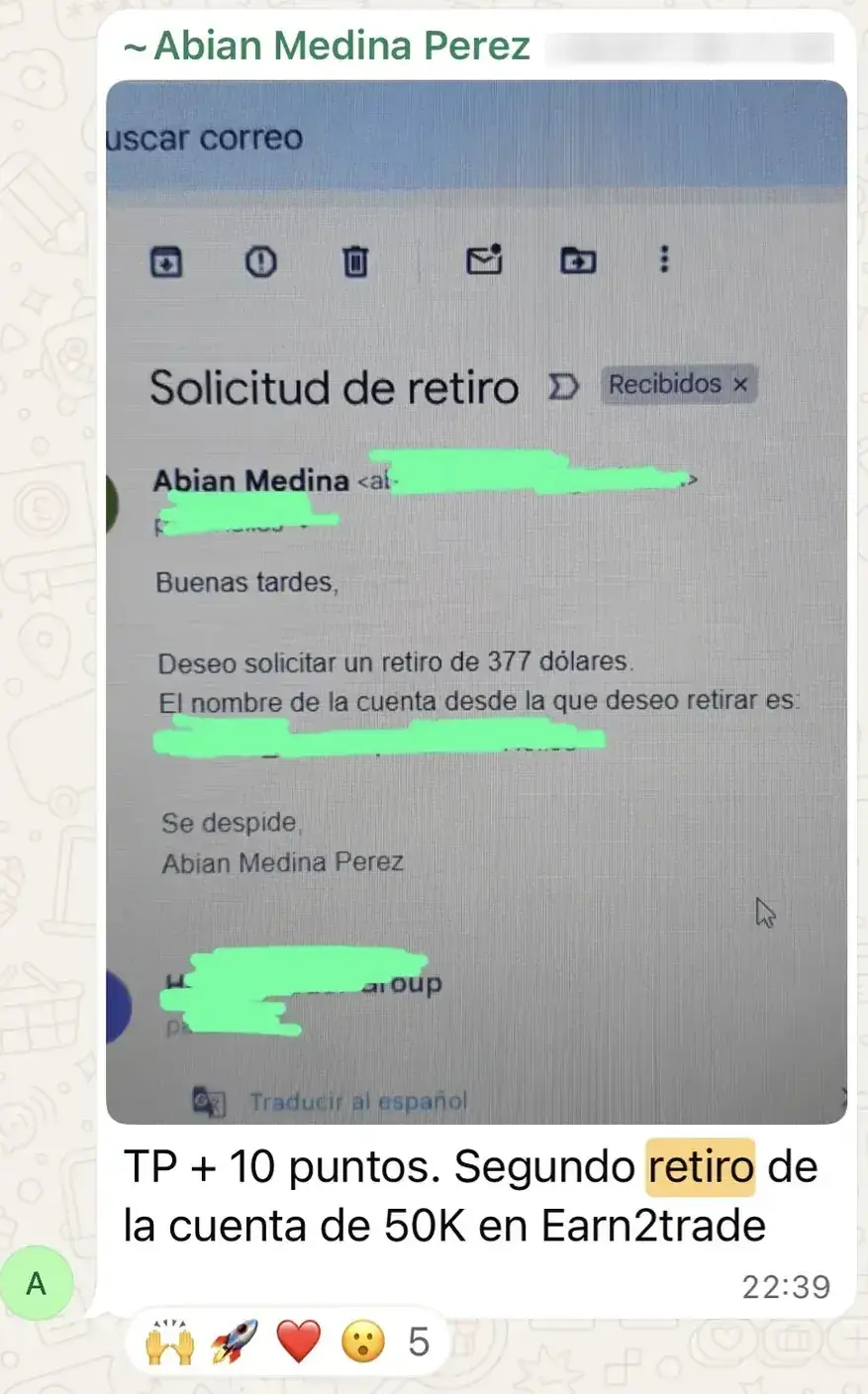 Resultado de un cliente de mundoInversiones