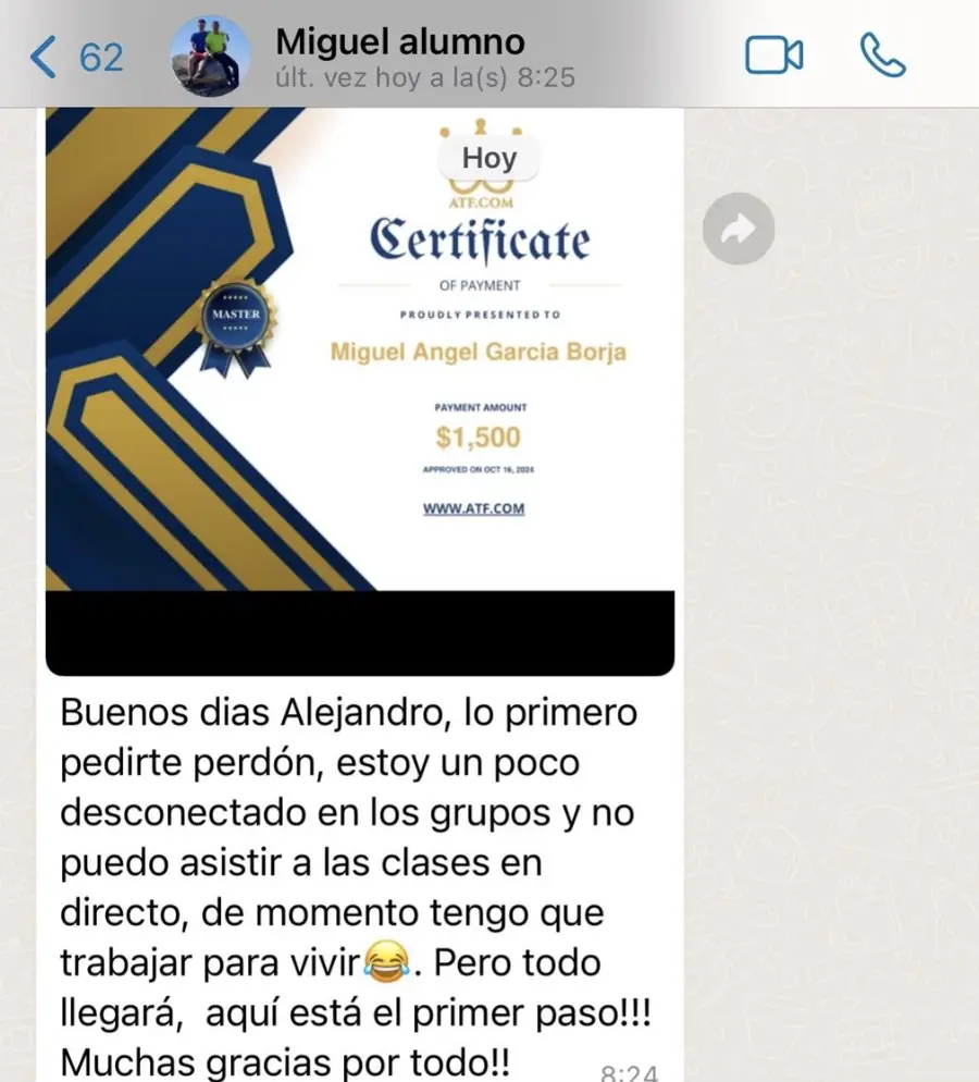 Resultado de un cliente de mundoInversiones