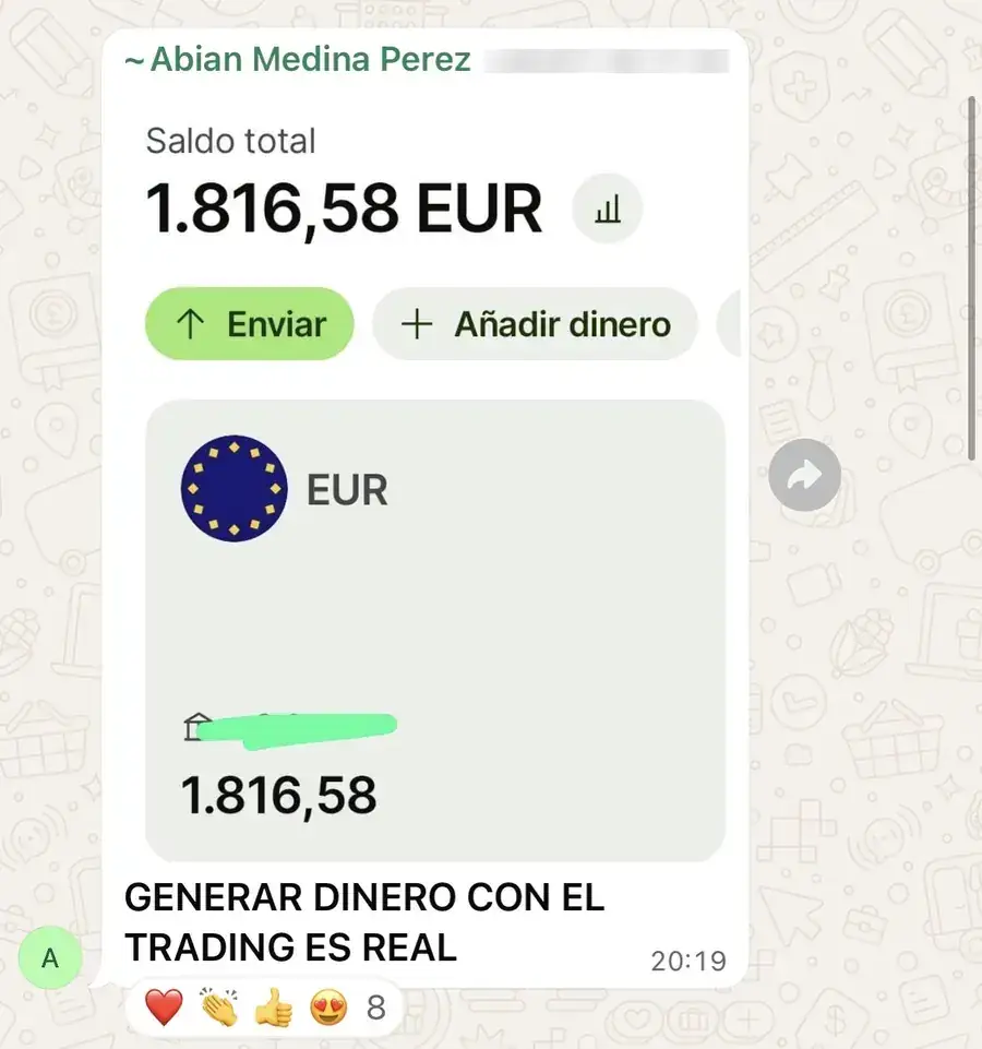 Resultado de un cliente de mundoInversiones