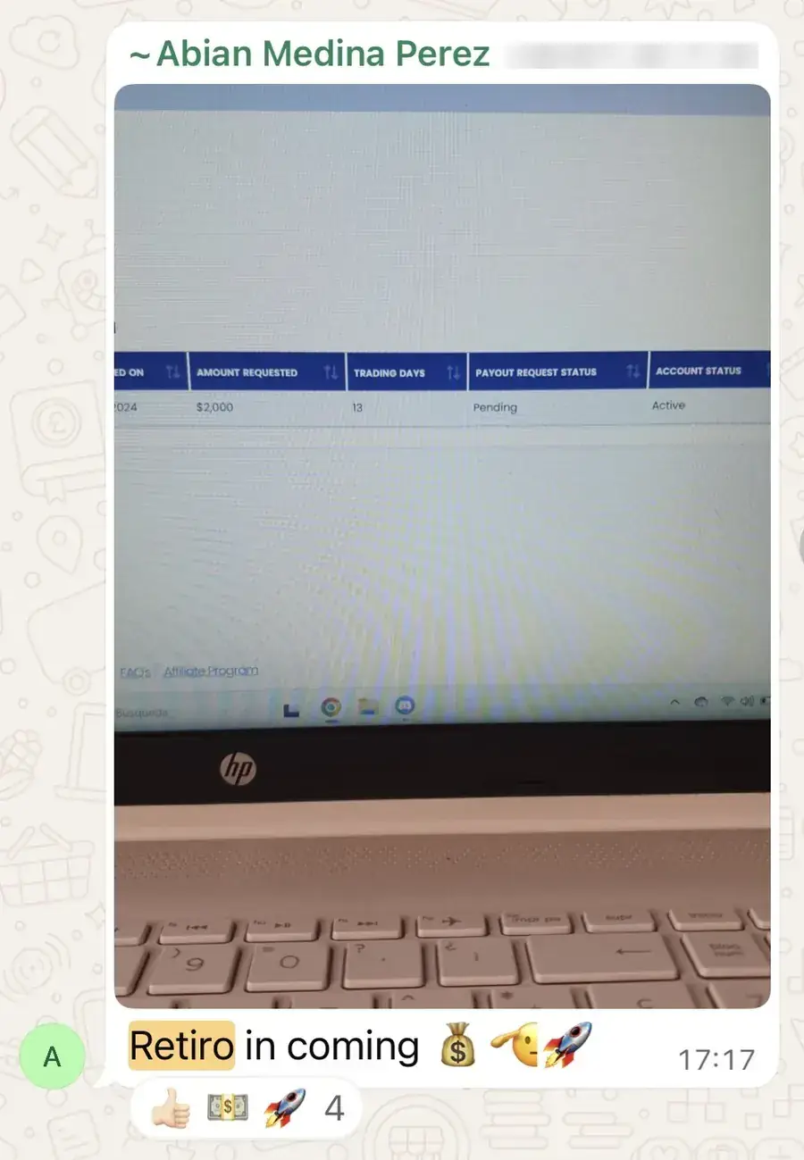 Resultado de un cliente de mundoInversiones