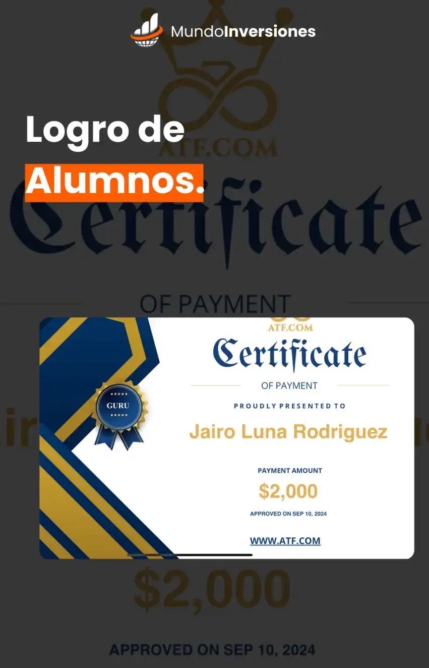 Resultado de un cliente de mundoInversiones