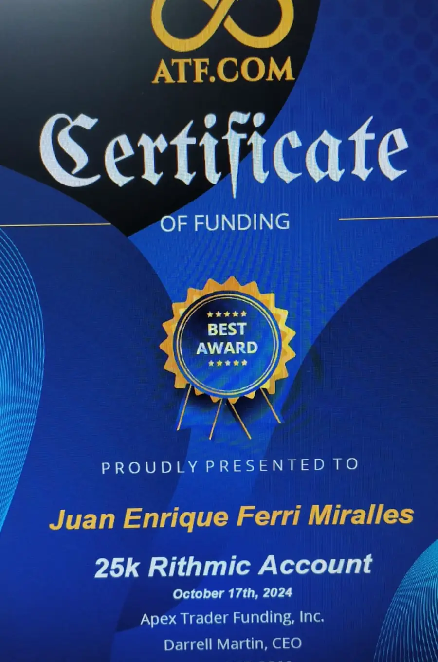 Resultado de un cliente de mundoInversiones