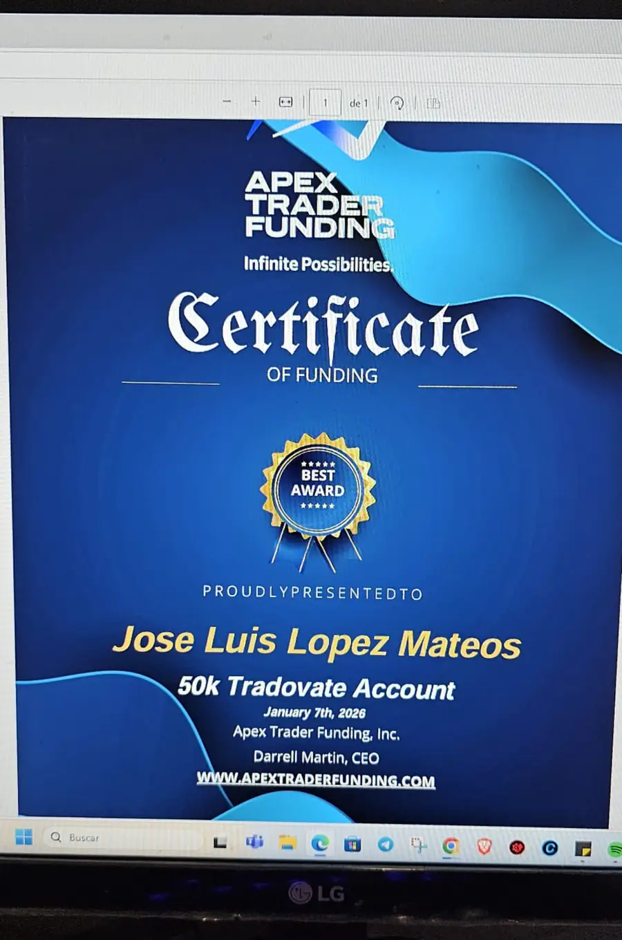 Resultado de un cliente de mundoInversiones