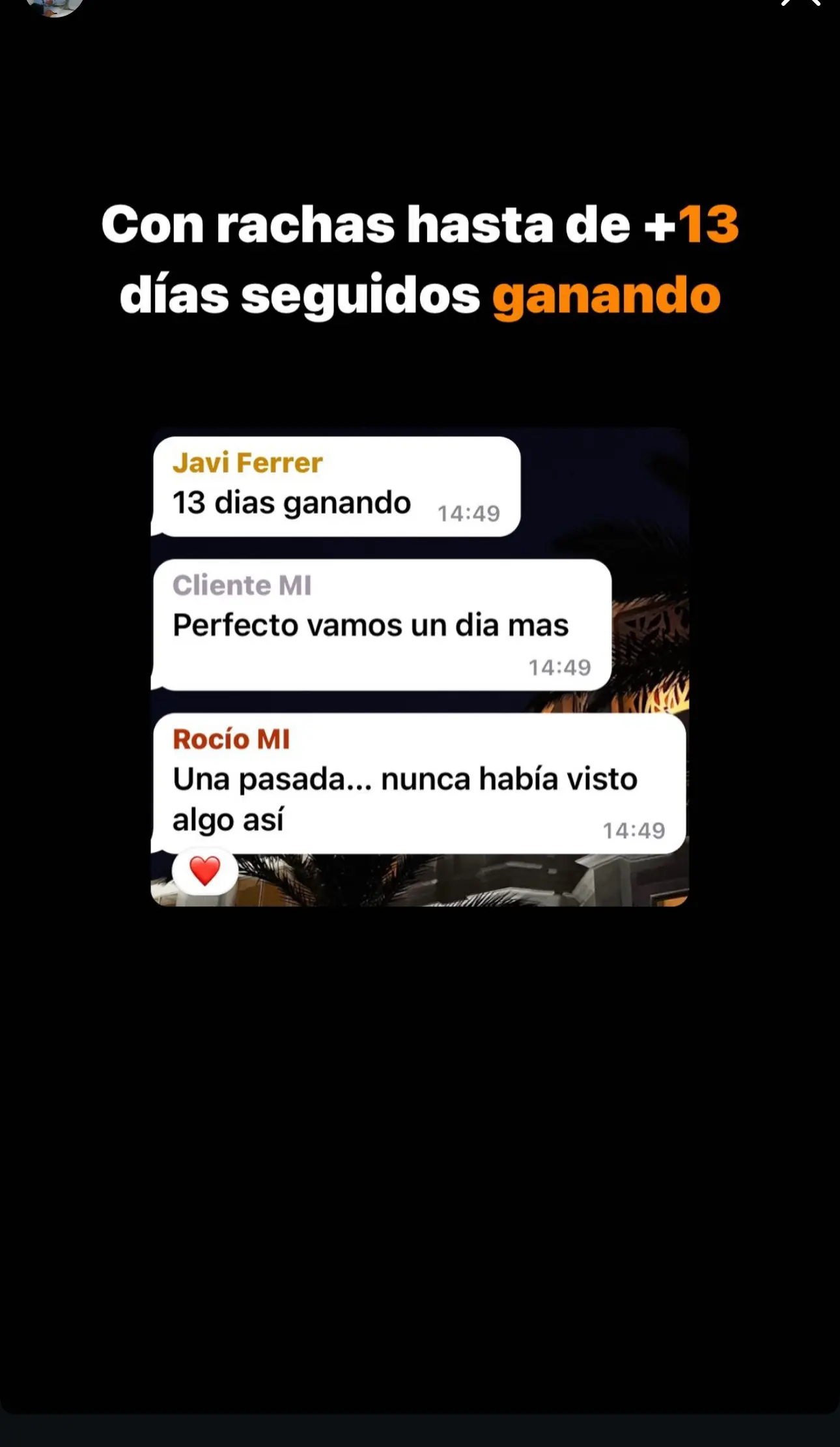 Resultado de un cliente de mundoInversiones
