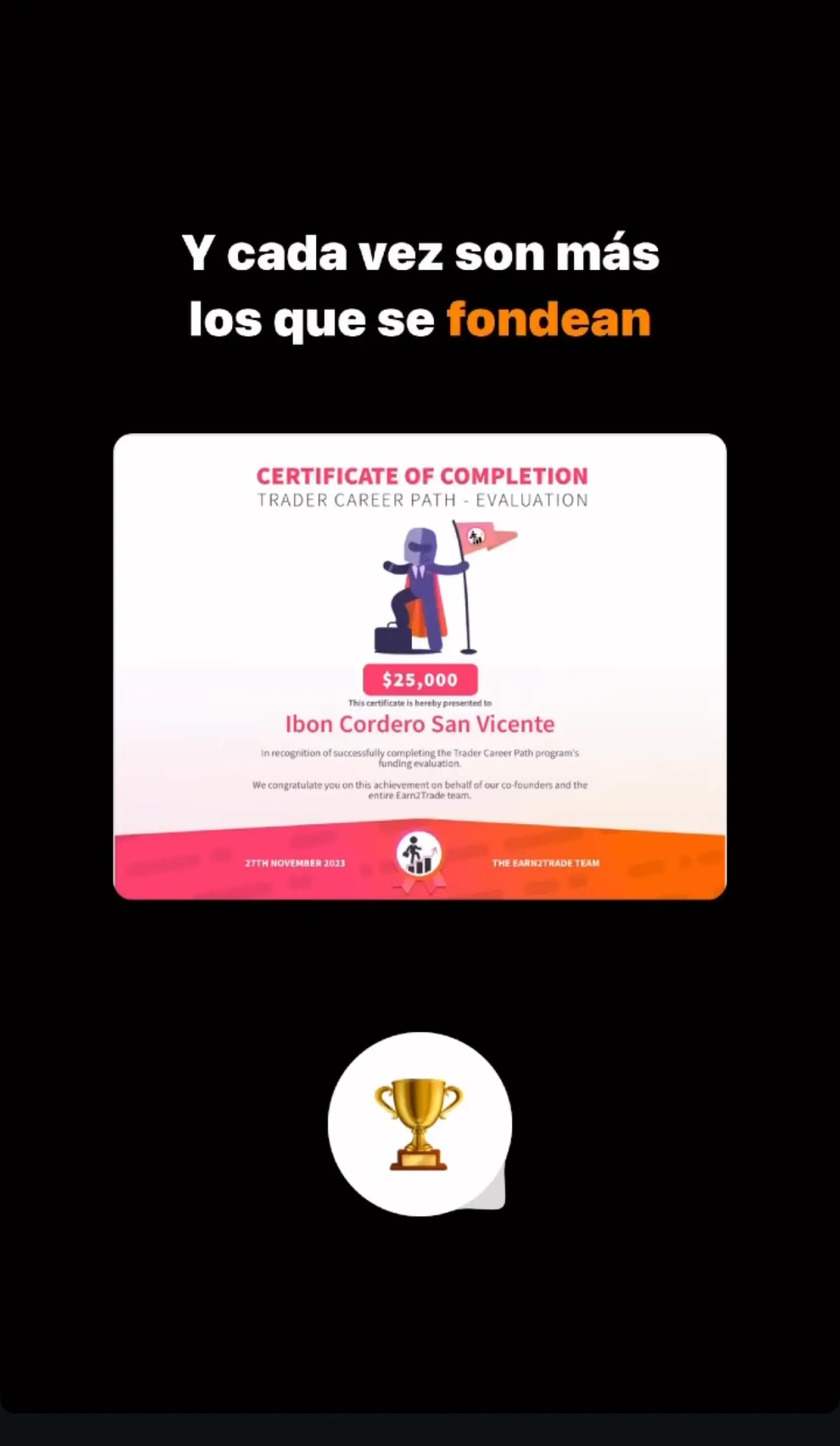 Resultado de un cliente de mundoInversiones