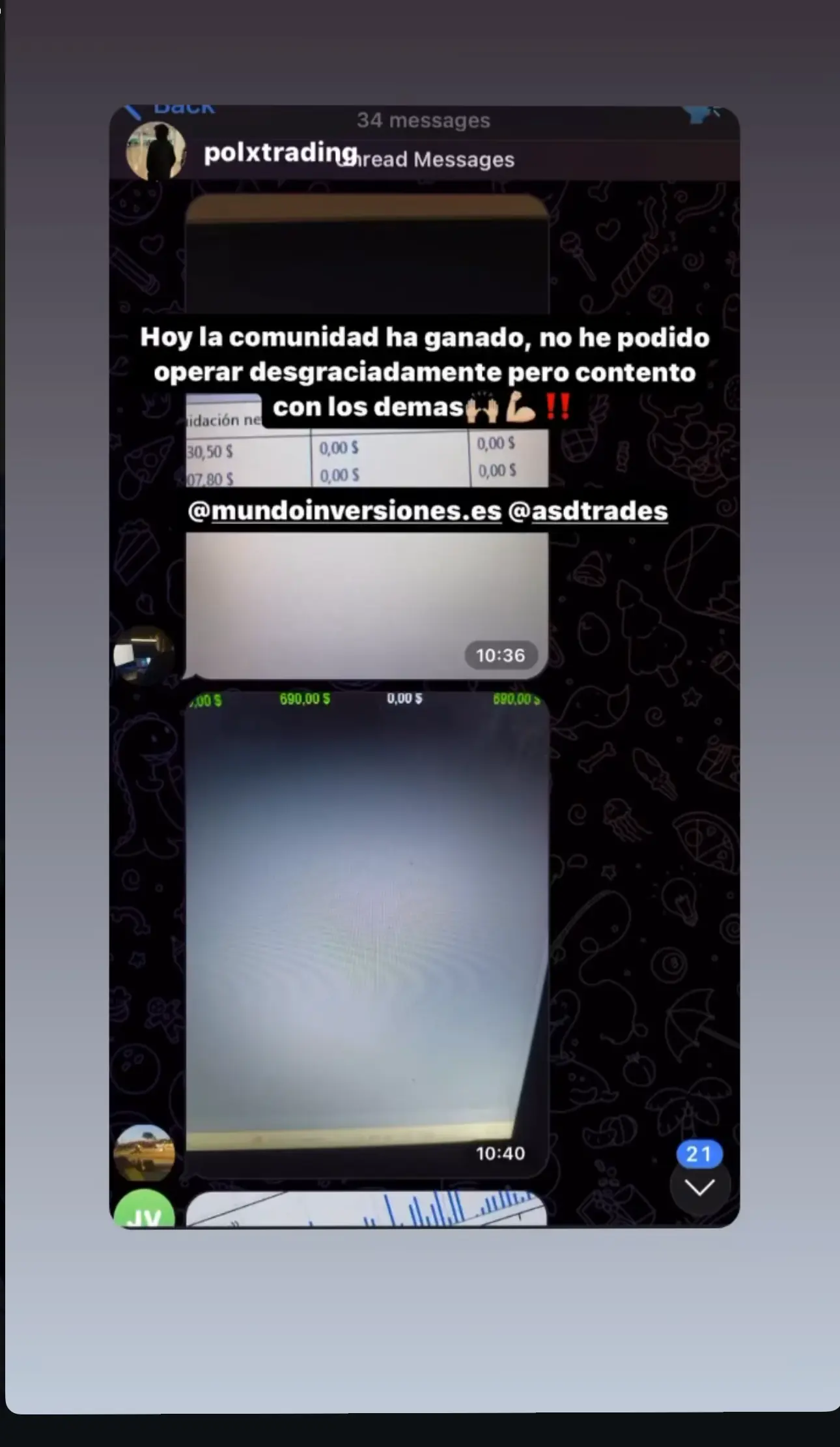 Resultado de un cliente de mundoInversiones