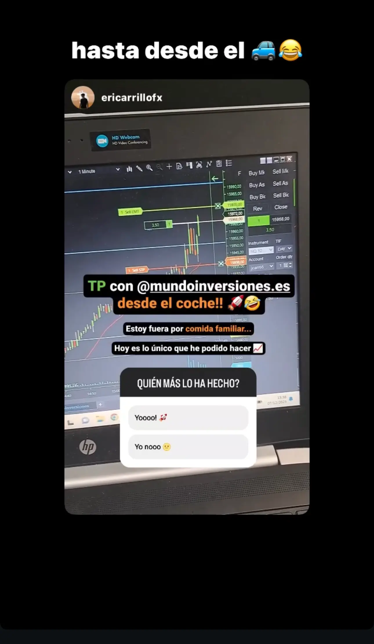 Resultado de un cliente de mundoInversiones