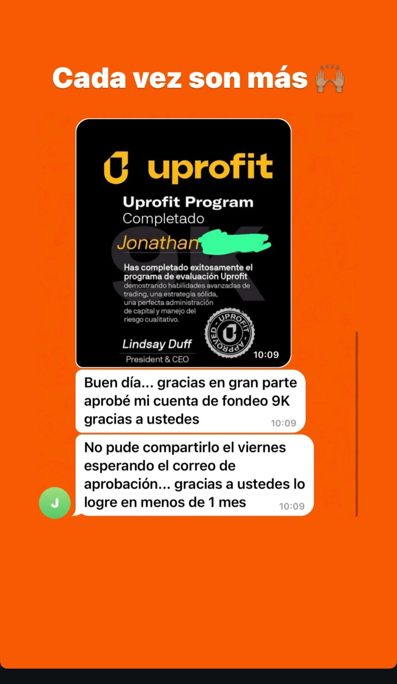 Resultado de un cliente de mundoInversiones