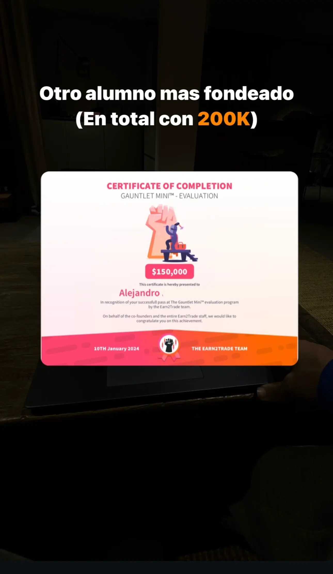 Resultado de un cliente de mundoInversiones