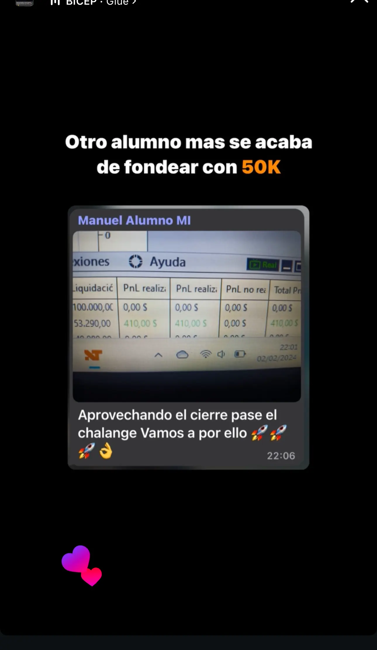 Resultado de un cliente de mundoInversiones
