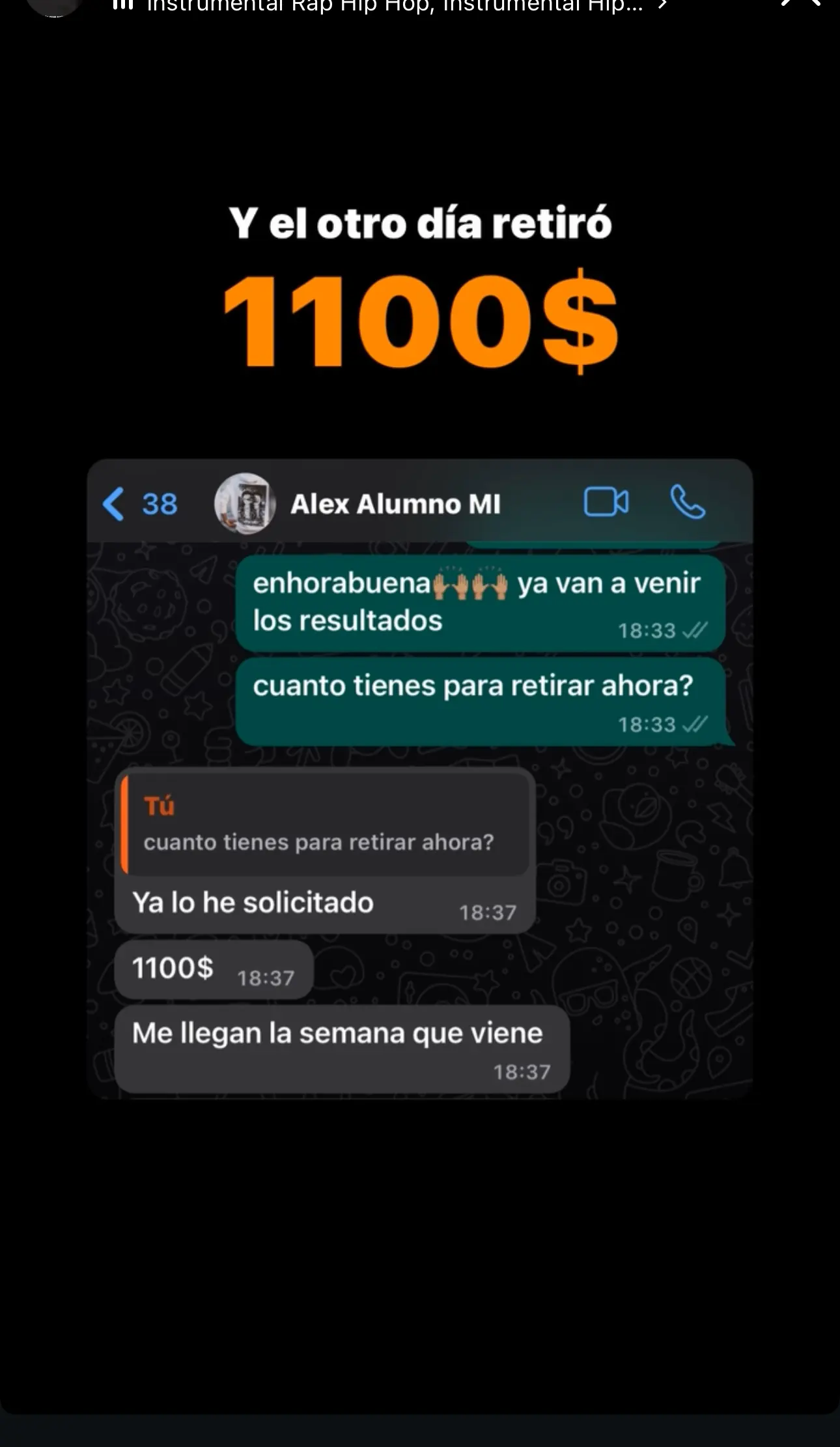 Resultado de un cliente de mundoInversiones