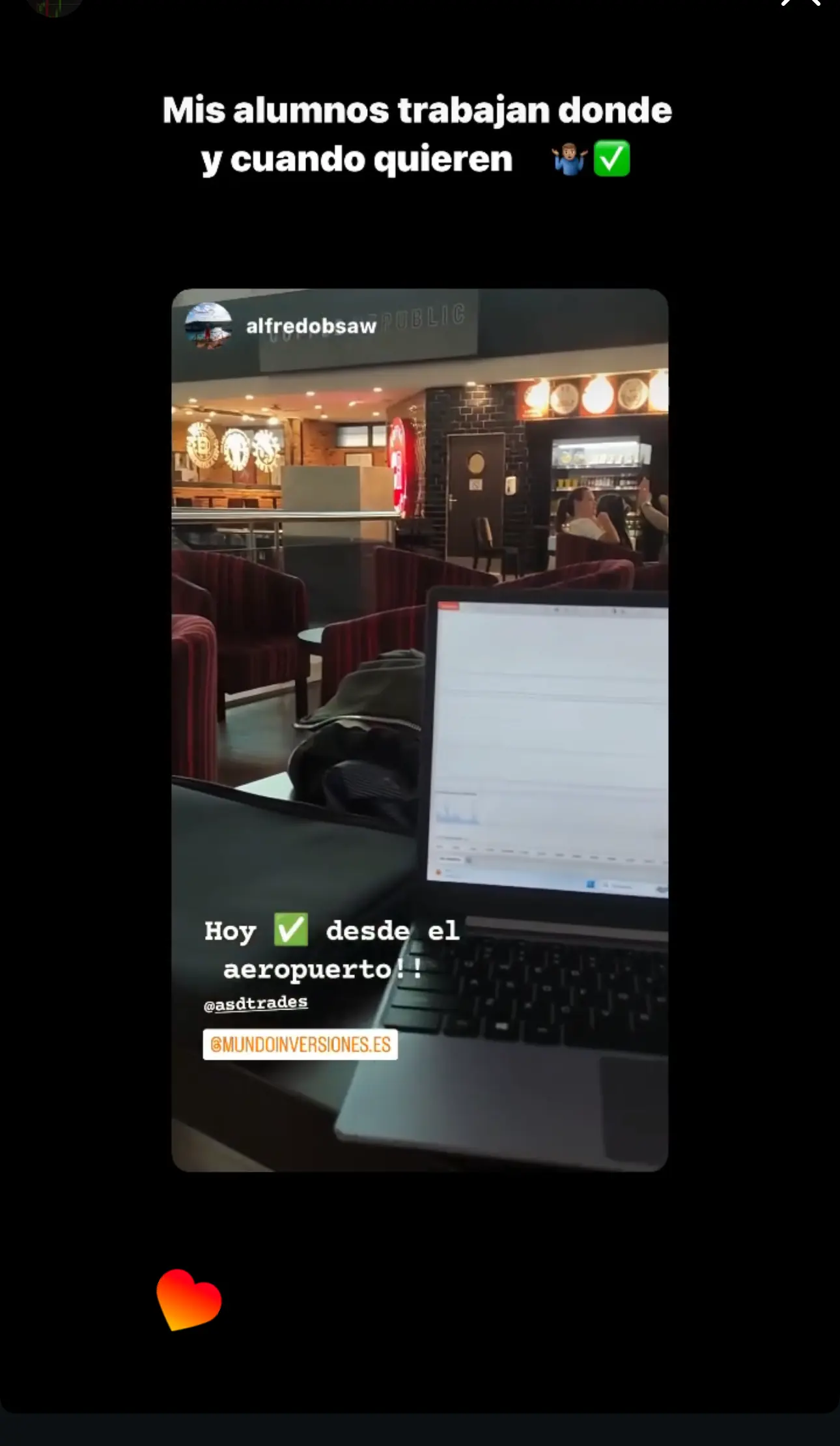Resultado de un cliente de mundoInversiones