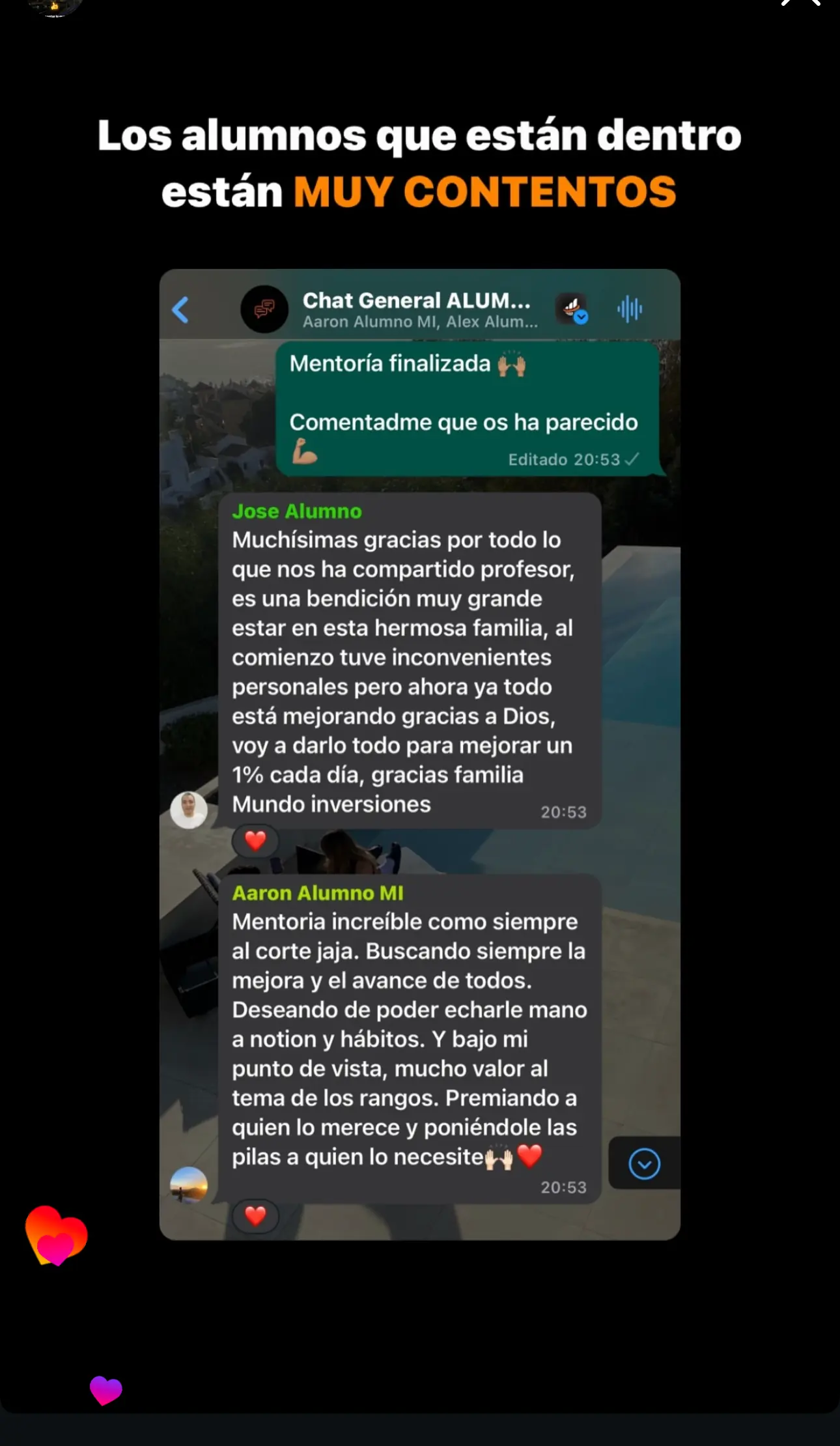 Resultado de un cliente de mundoInversiones