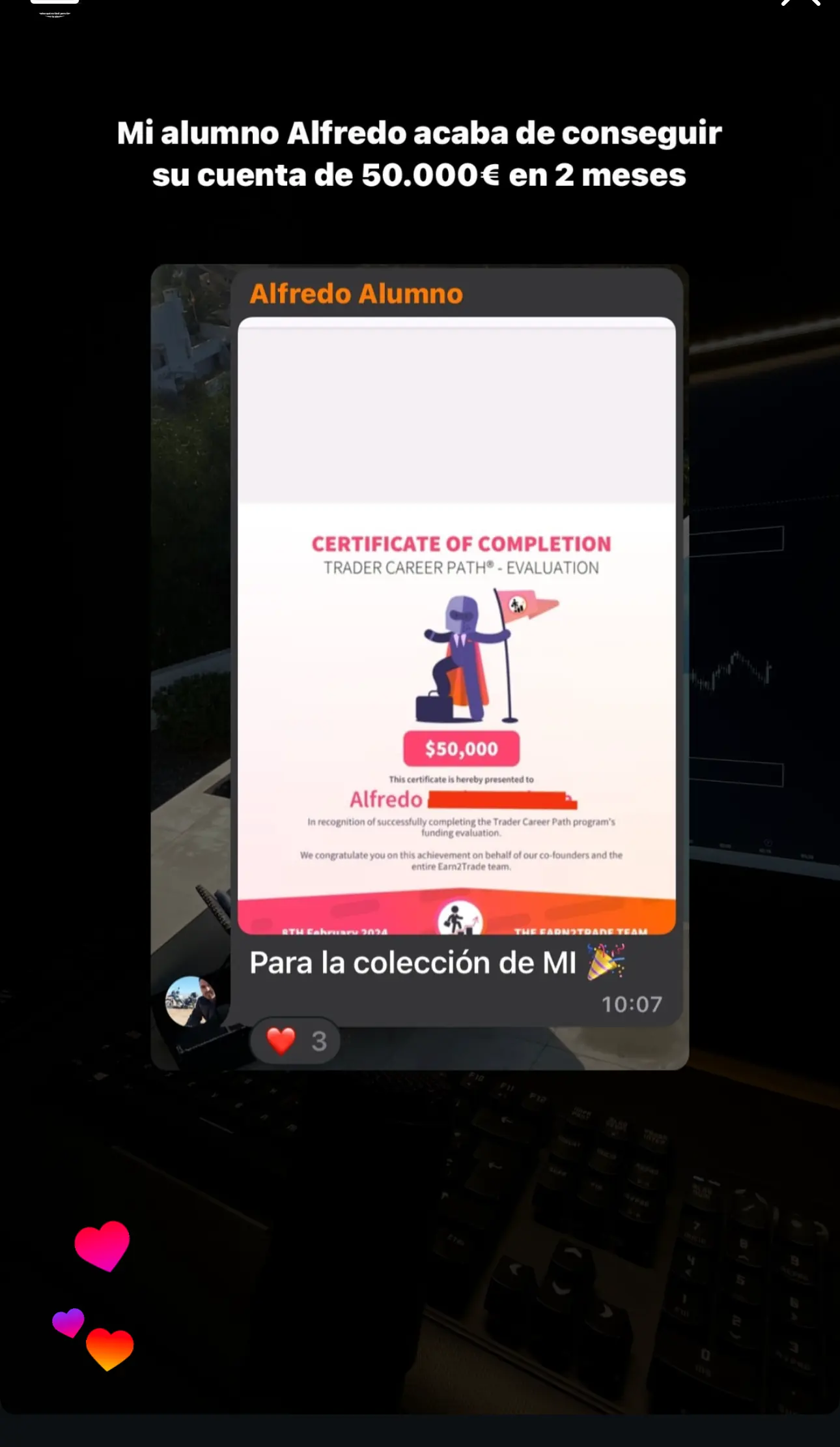 Resultado de un cliente de mundoInversiones