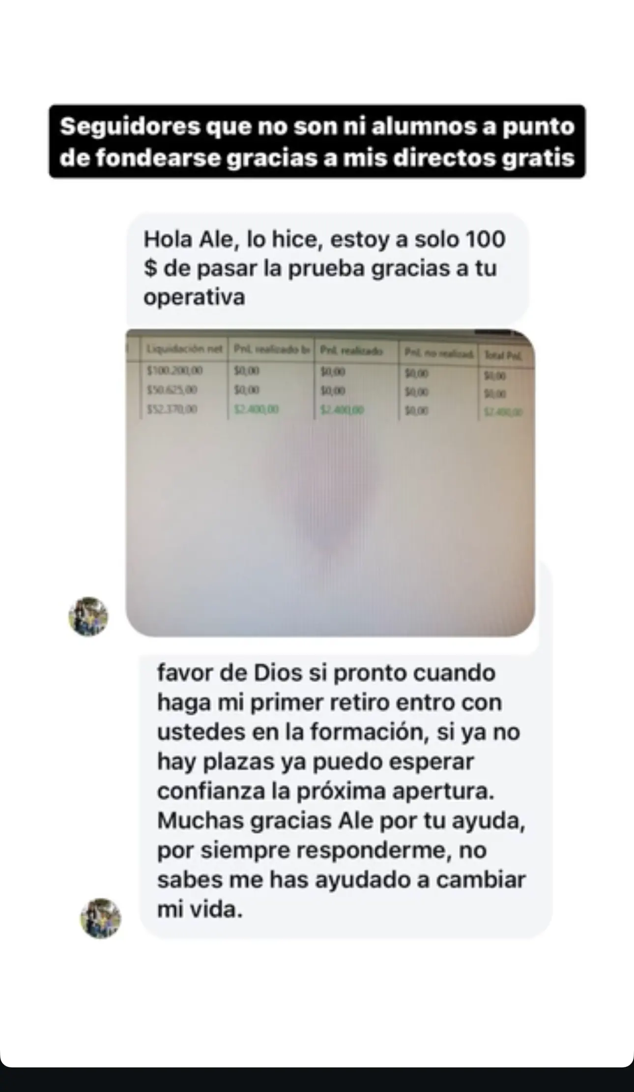 Resultado de un cliente de mundoInversiones