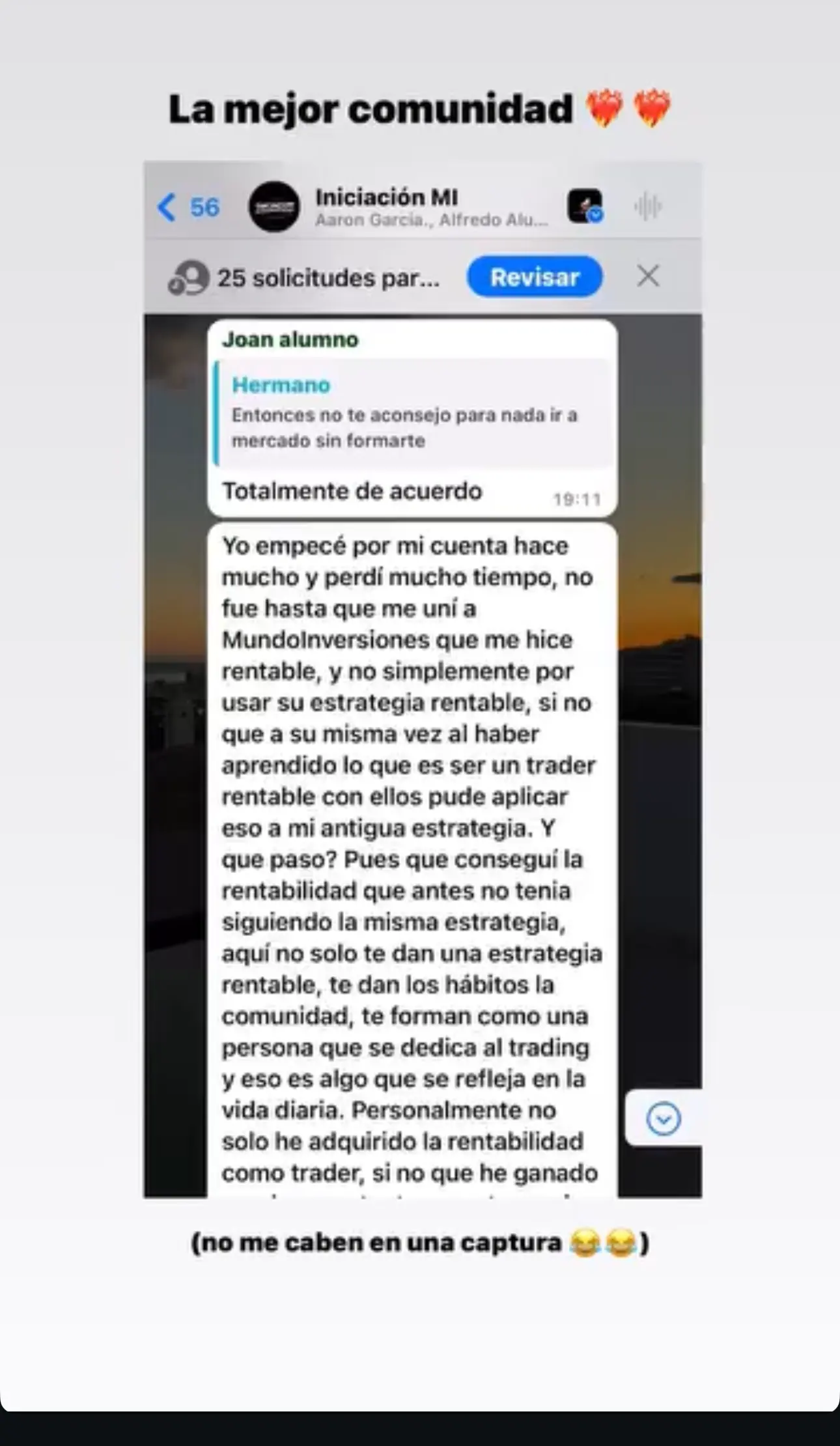 Resultado de un cliente de mundoInversiones