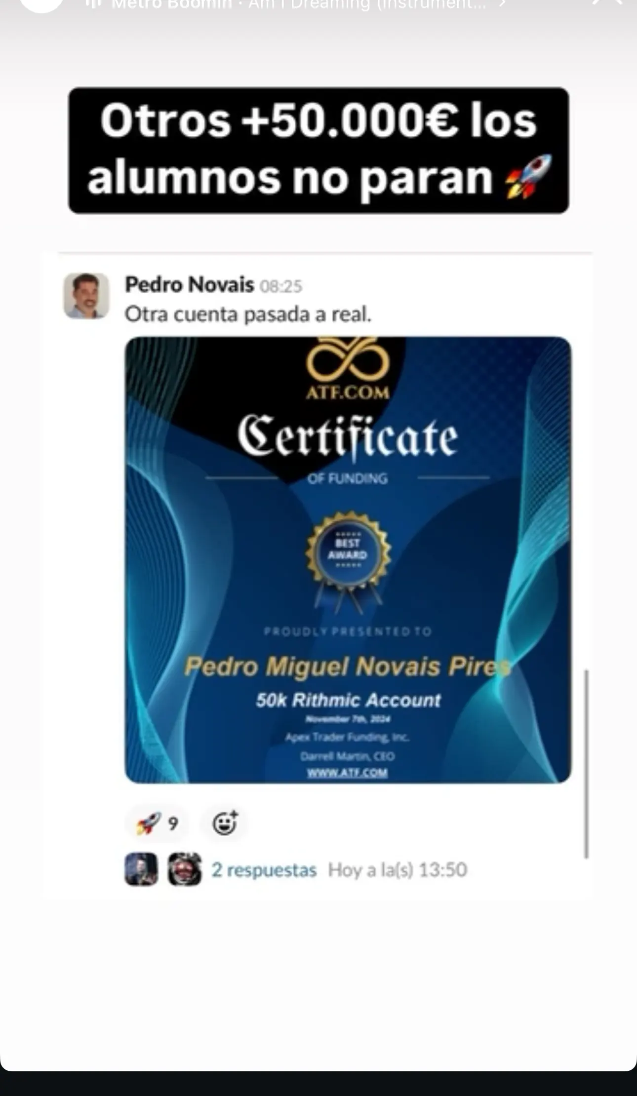 Resultado de un cliente de mundoInversiones
