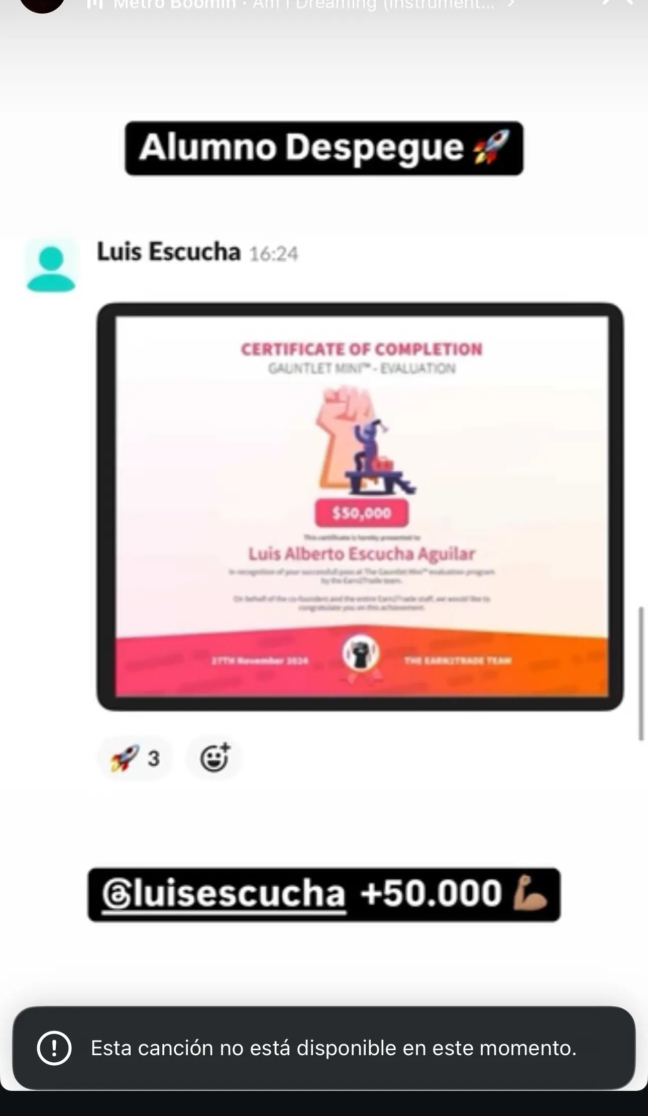 Resultado de un cliente de mundoInversiones