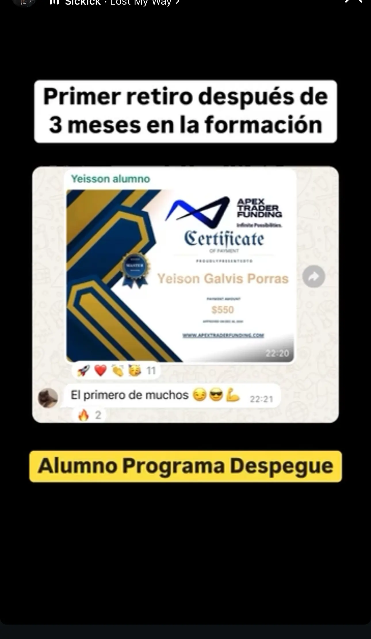 Resultado de un cliente de mundoInversiones