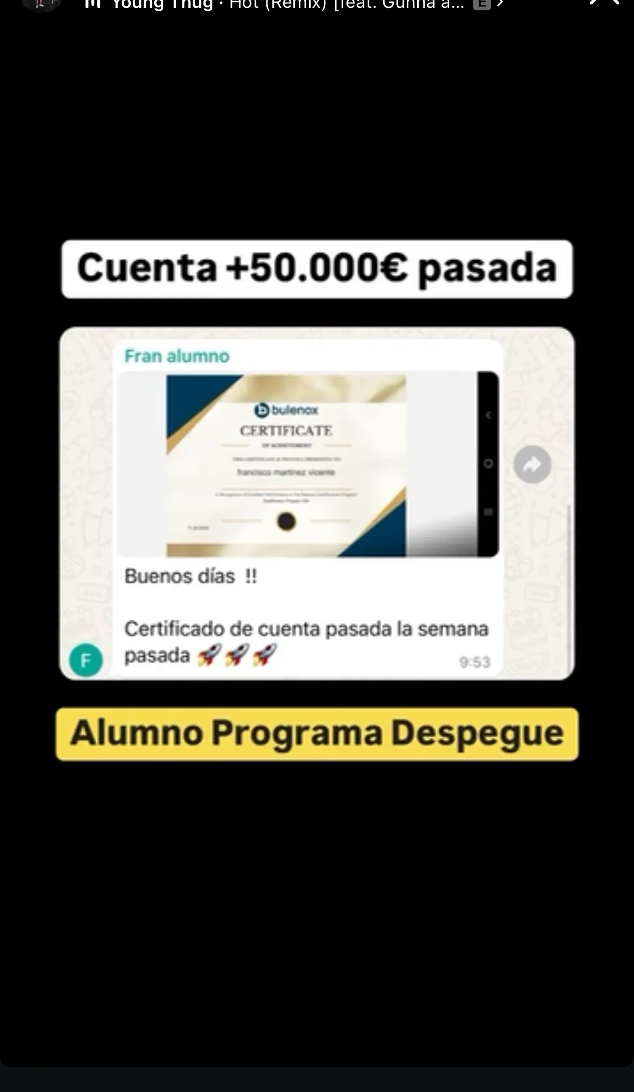 Resultado de un cliente de mundoInversiones