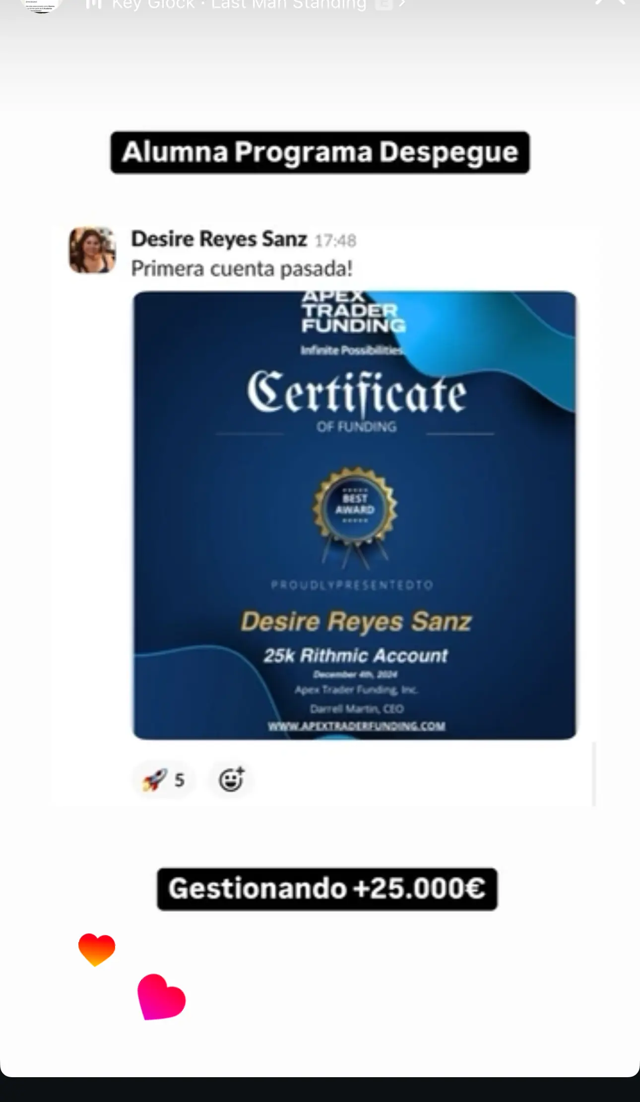 Resultado de un cliente de mundoInversiones