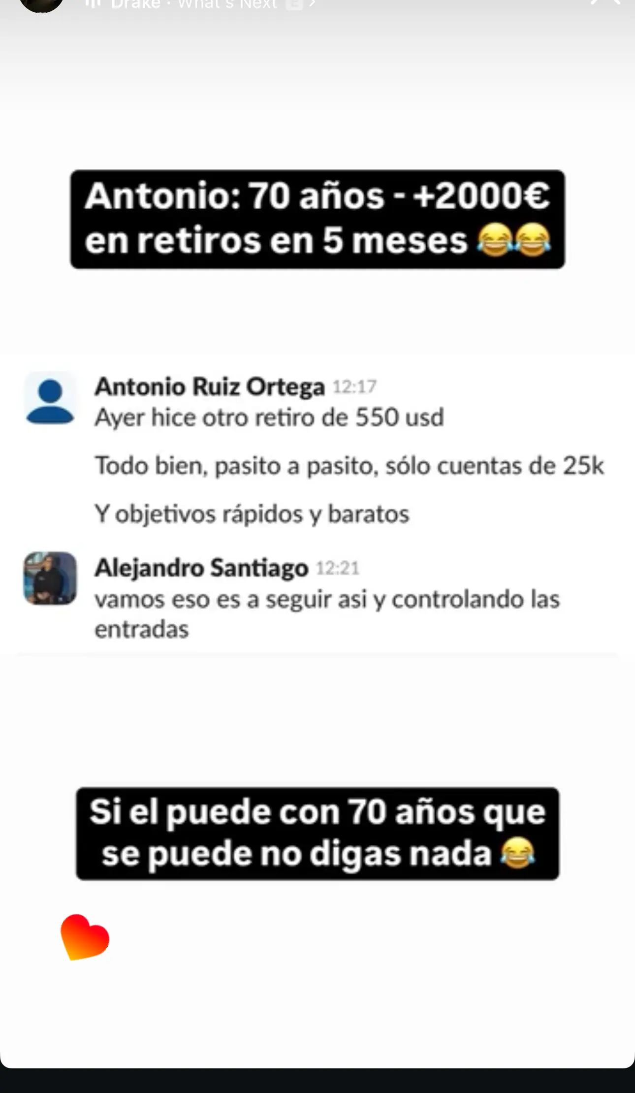 Resultado de un cliente de mundoInversiones