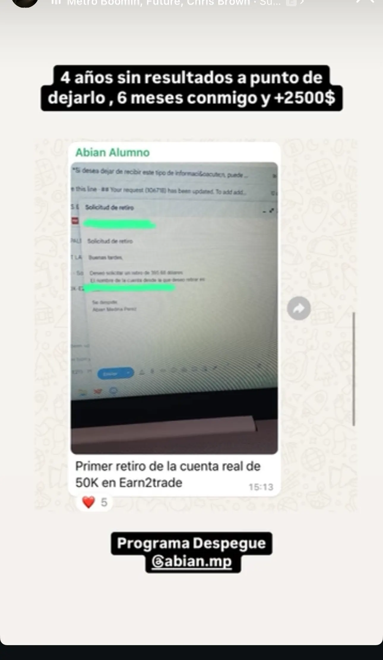 Resultado de un cliente de mundoInversiones