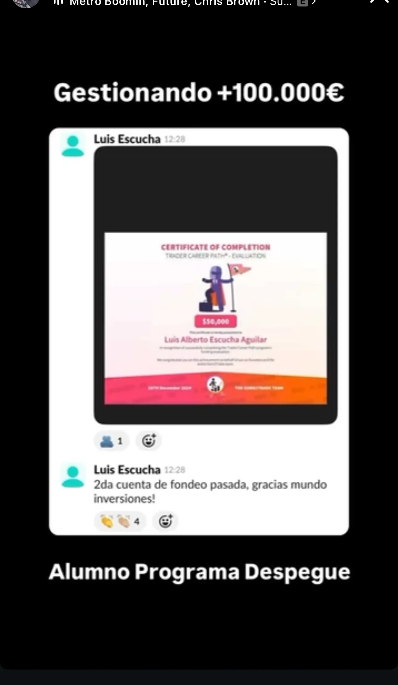 Resultado de un cliente de mundoInversiones