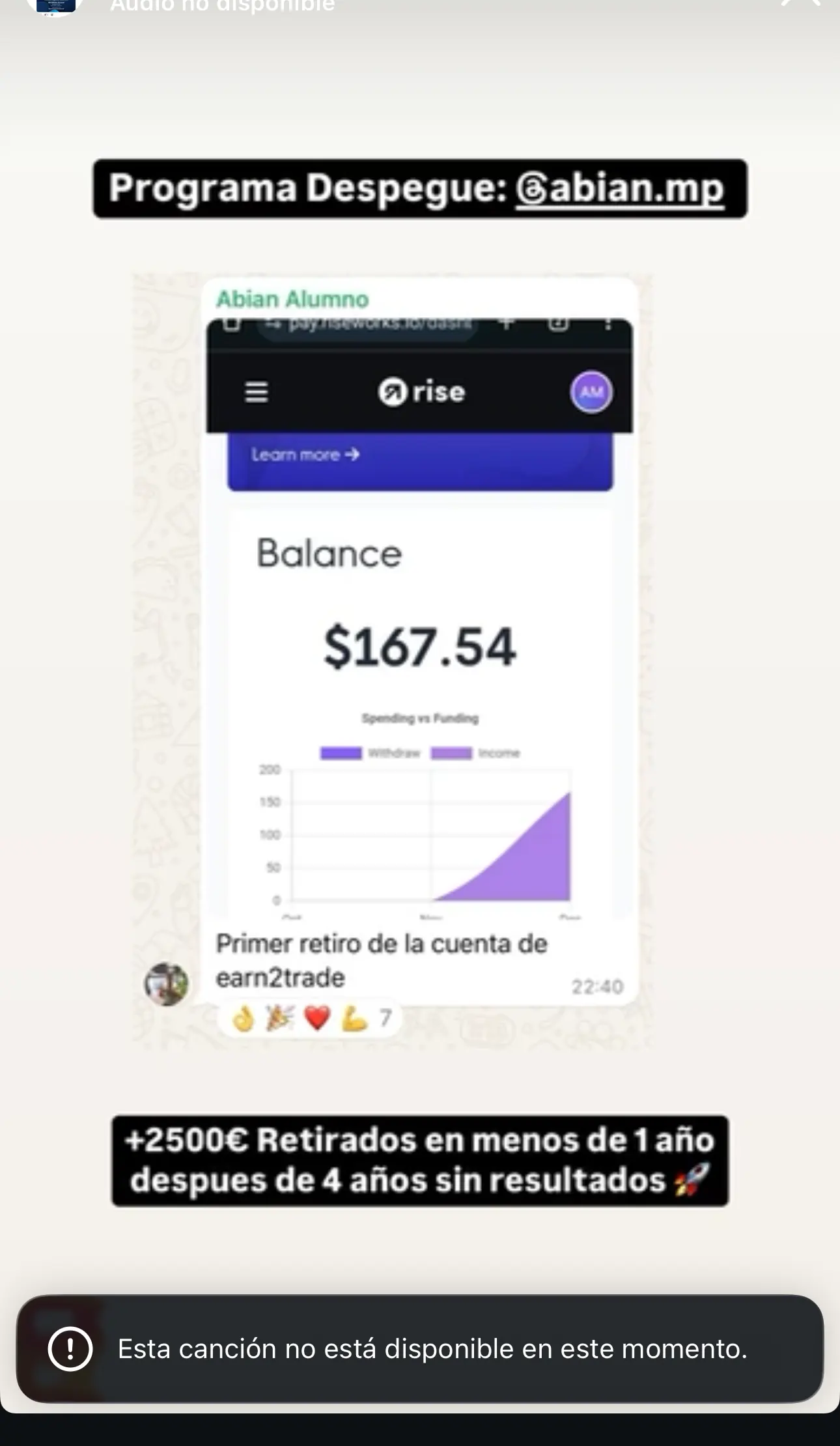 Resultado de un cliente de mundoInversiones