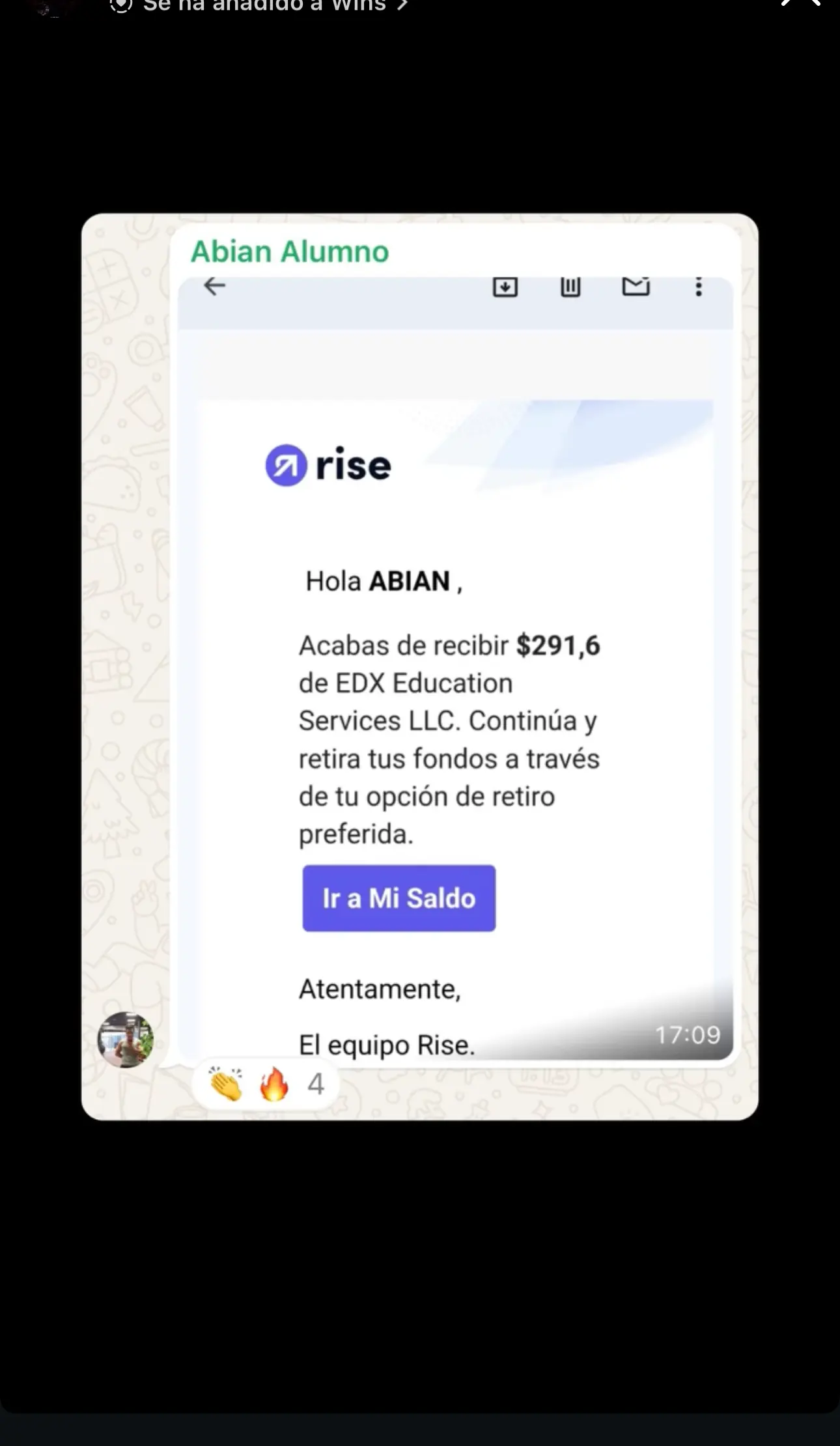 Resultado de un cliente de mundoInversiones