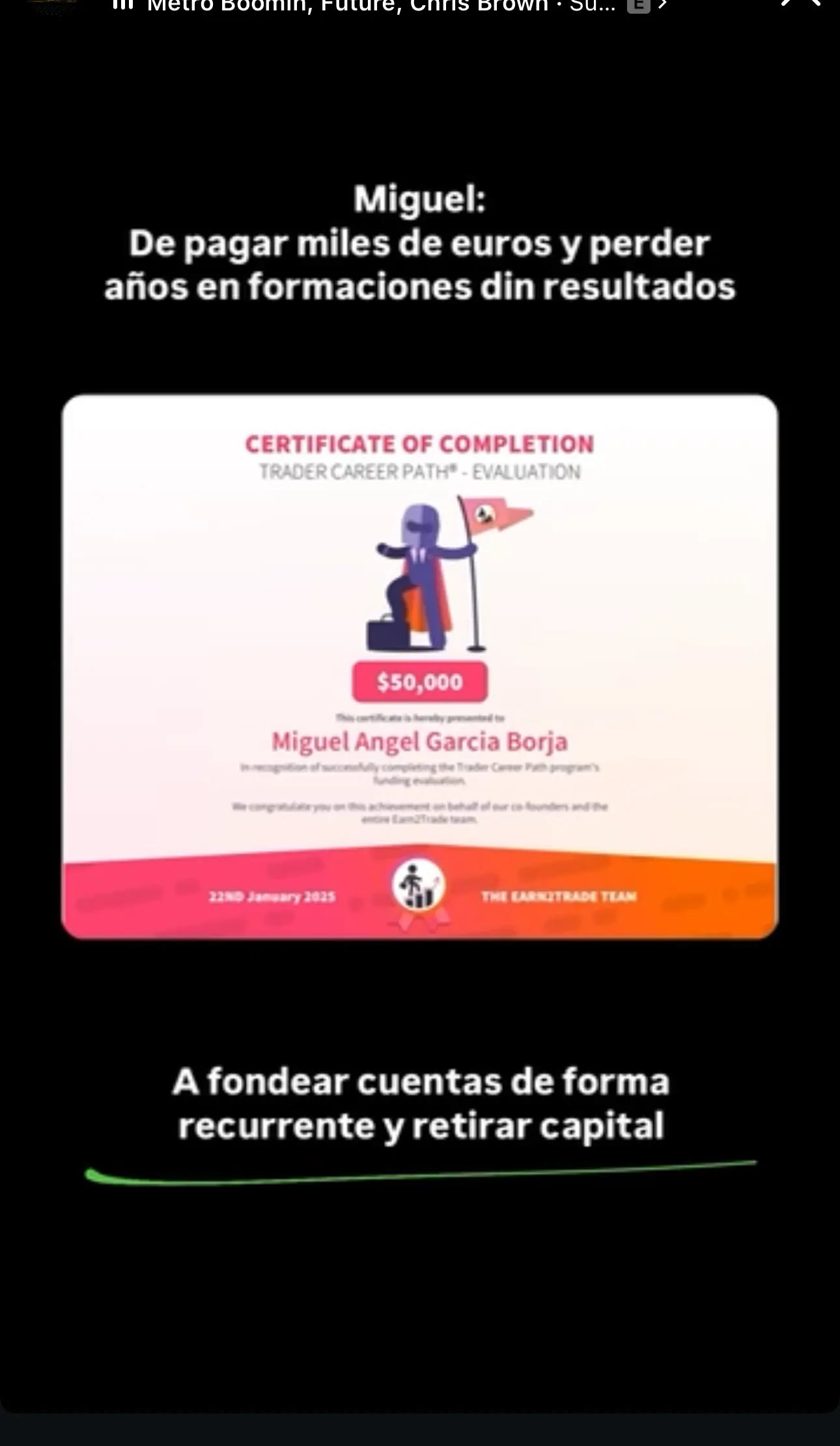 Resultado de un cliente de mundoInversiones