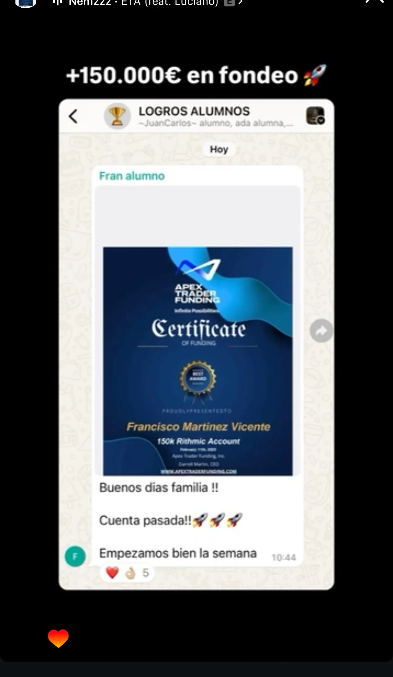 Resultado de un cliente de mundoInversiones