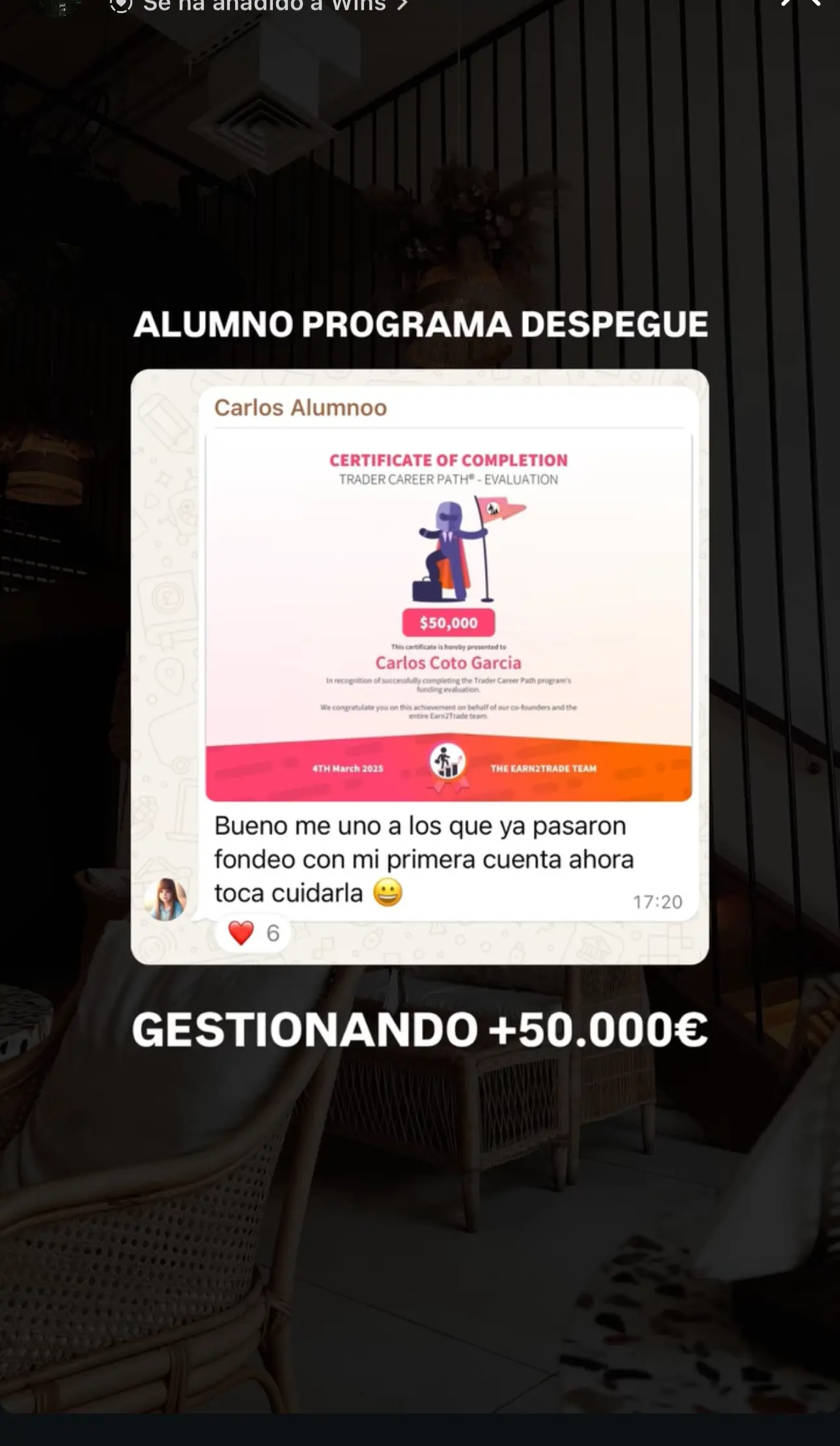 Resultado de un cliente de mundoInversiones