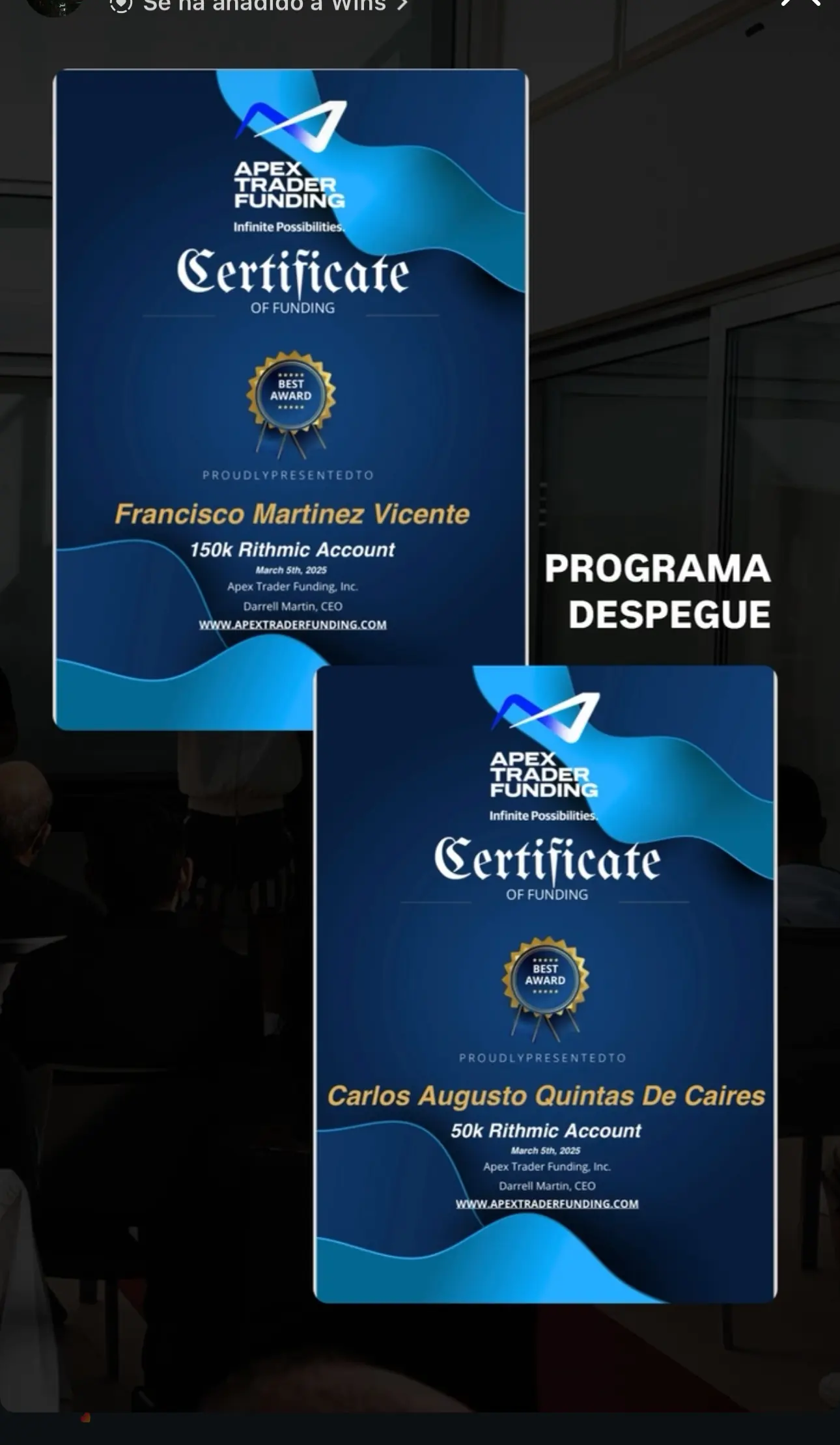 Resultado de un cliente de mundoInversiones