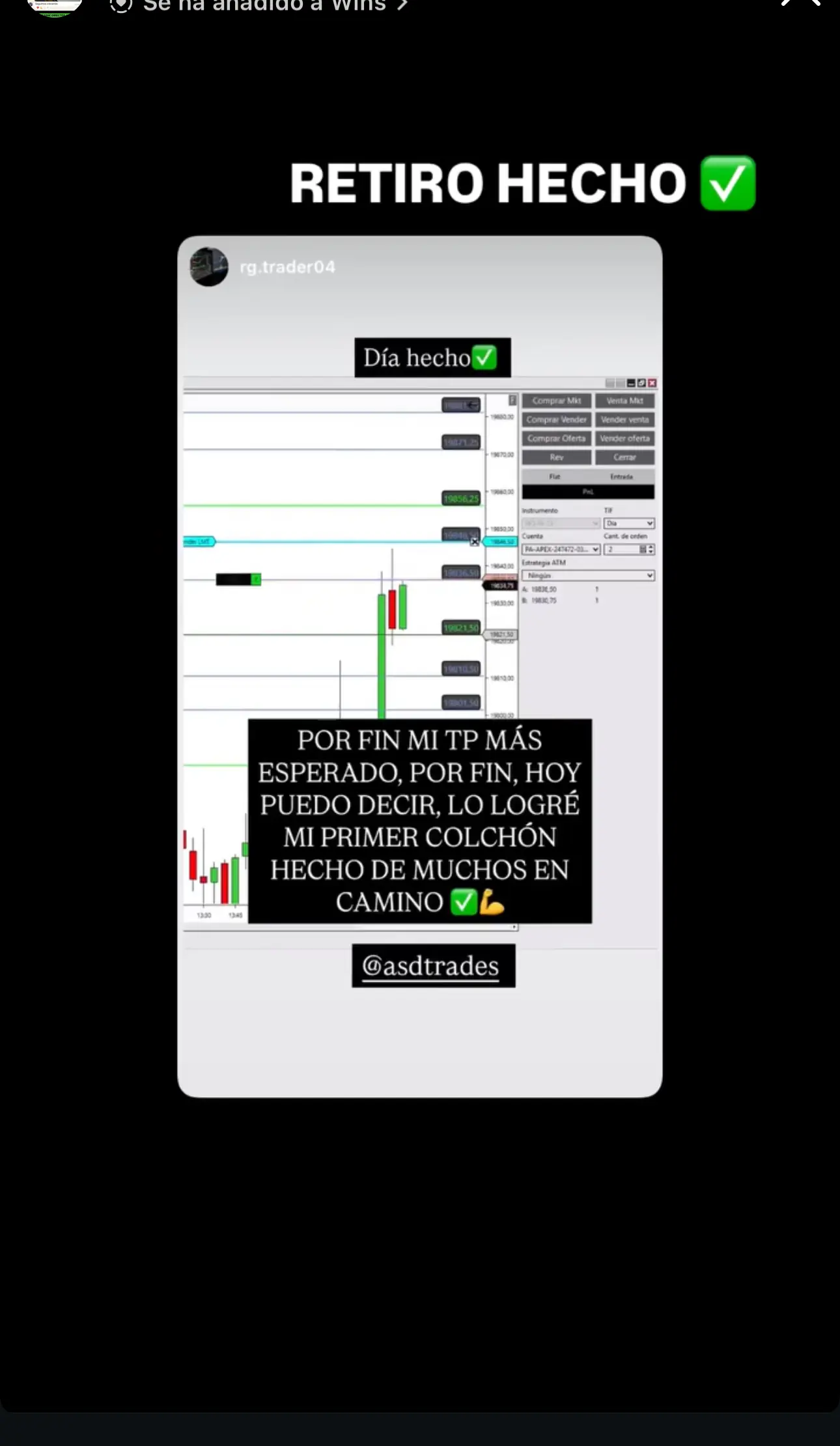 Resultado de un cliente de mundoInversiones