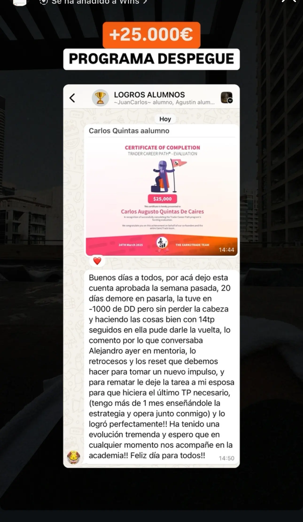 Resultado de un cliente de mundoInversiones