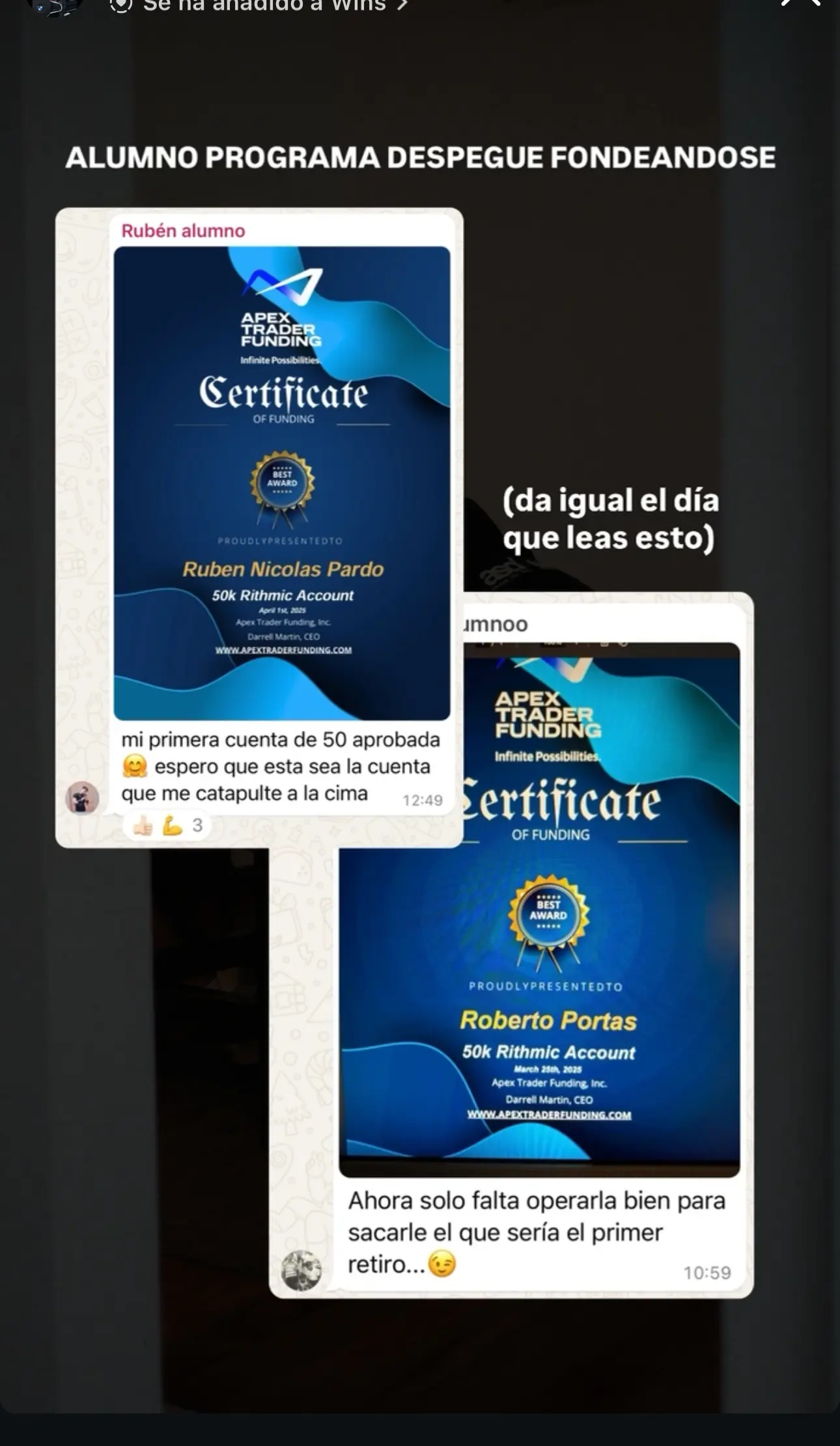Resultado de un cliente de mundoInversiones