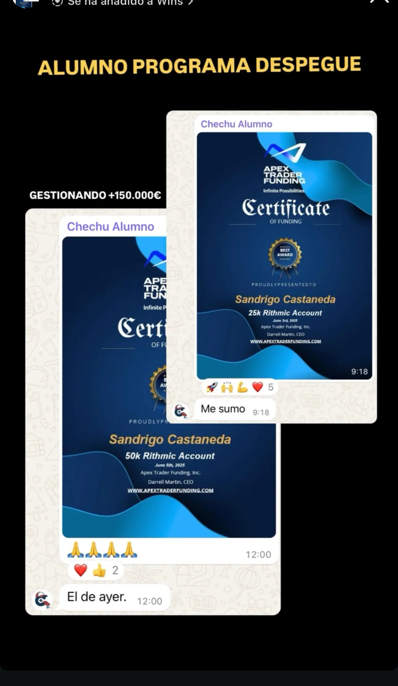 Resultado de un cliente de mundoInversiones